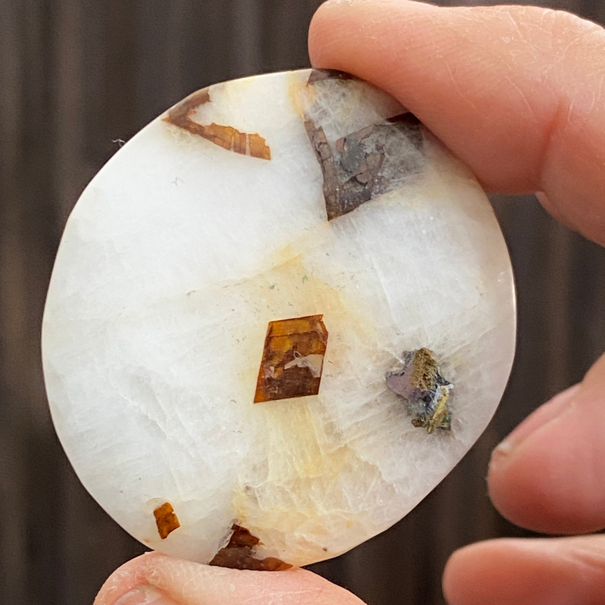 Cryolite Palmstone with Siderite Inclusions - Greenland