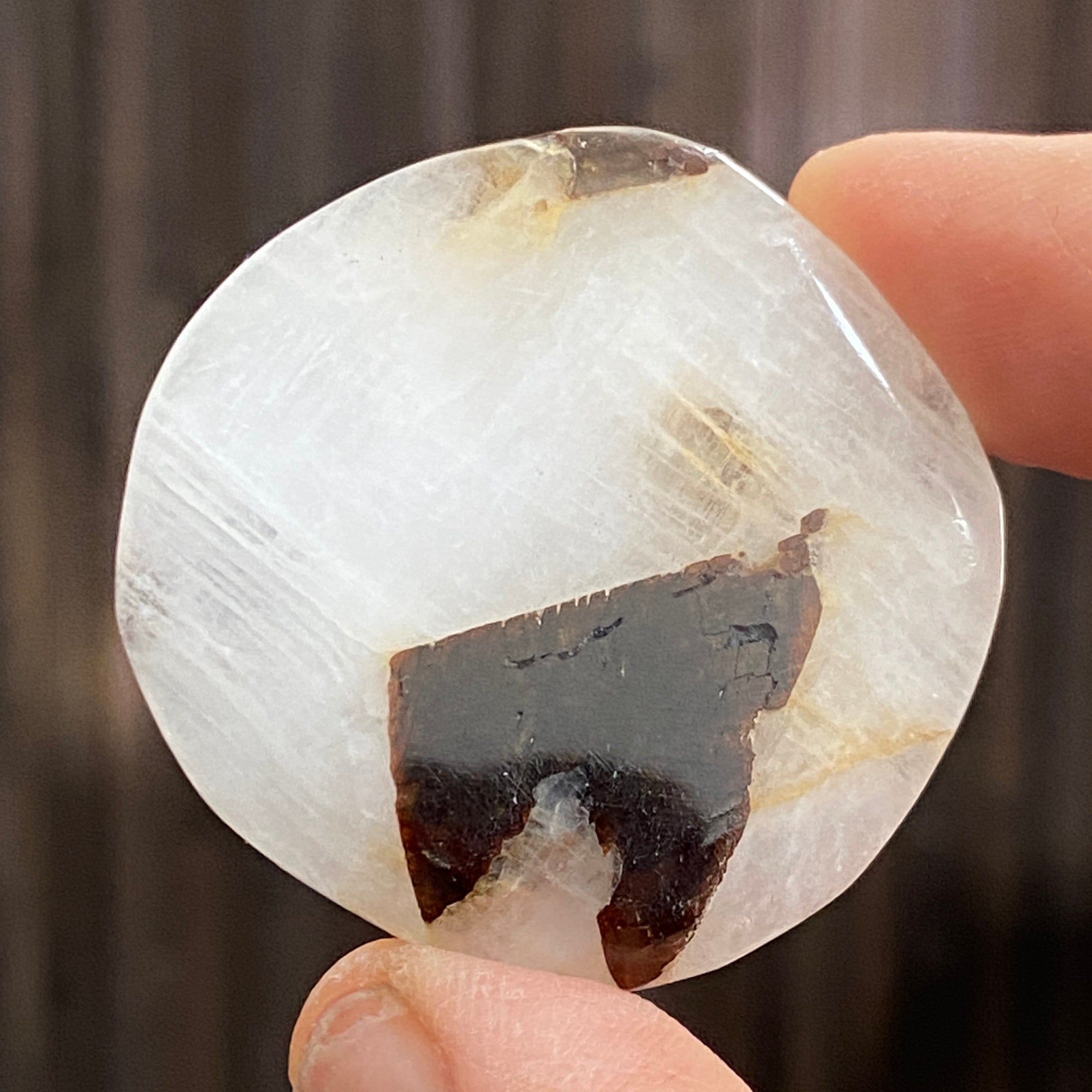 Cryolite Palmstone with Siderite Inclusions - Greenland
