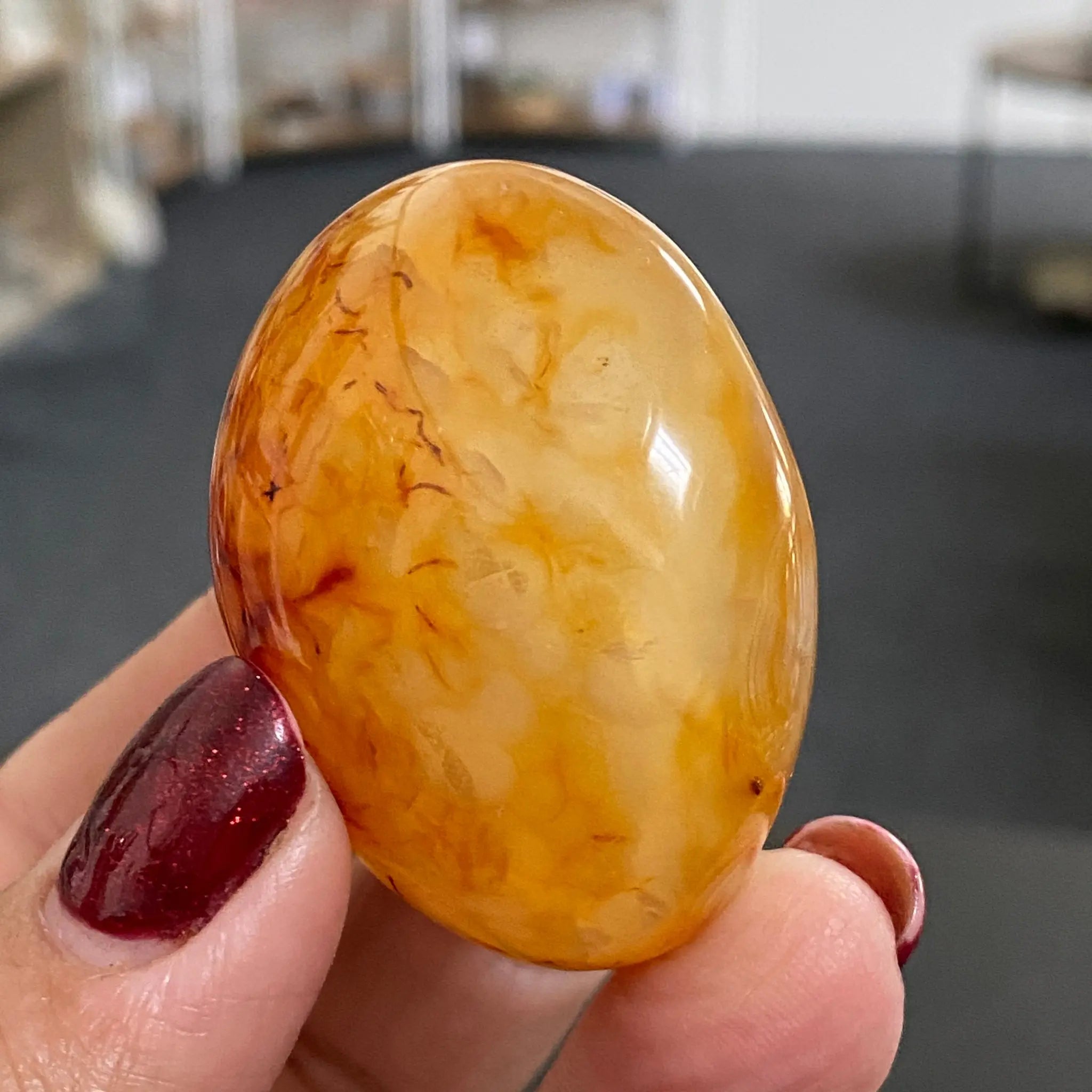 Carnelian Palm Stone