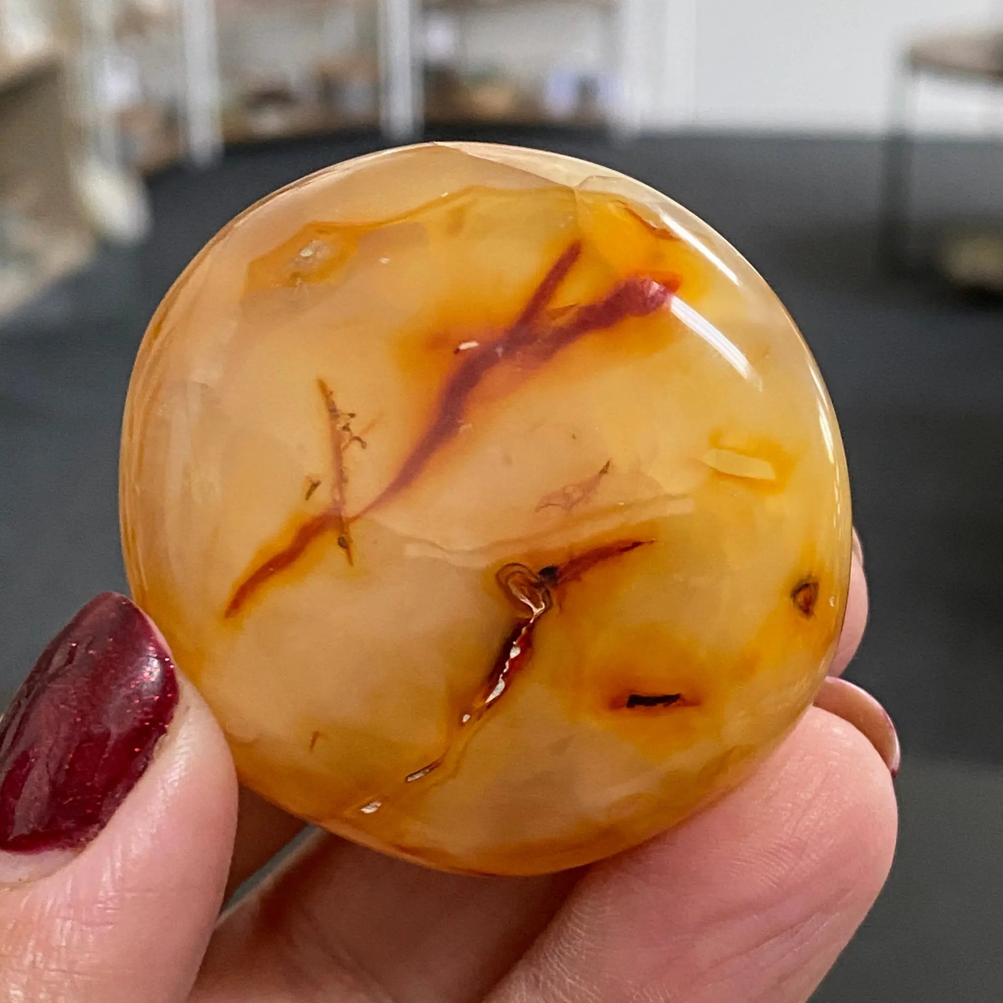 Carnelian Palm Stone