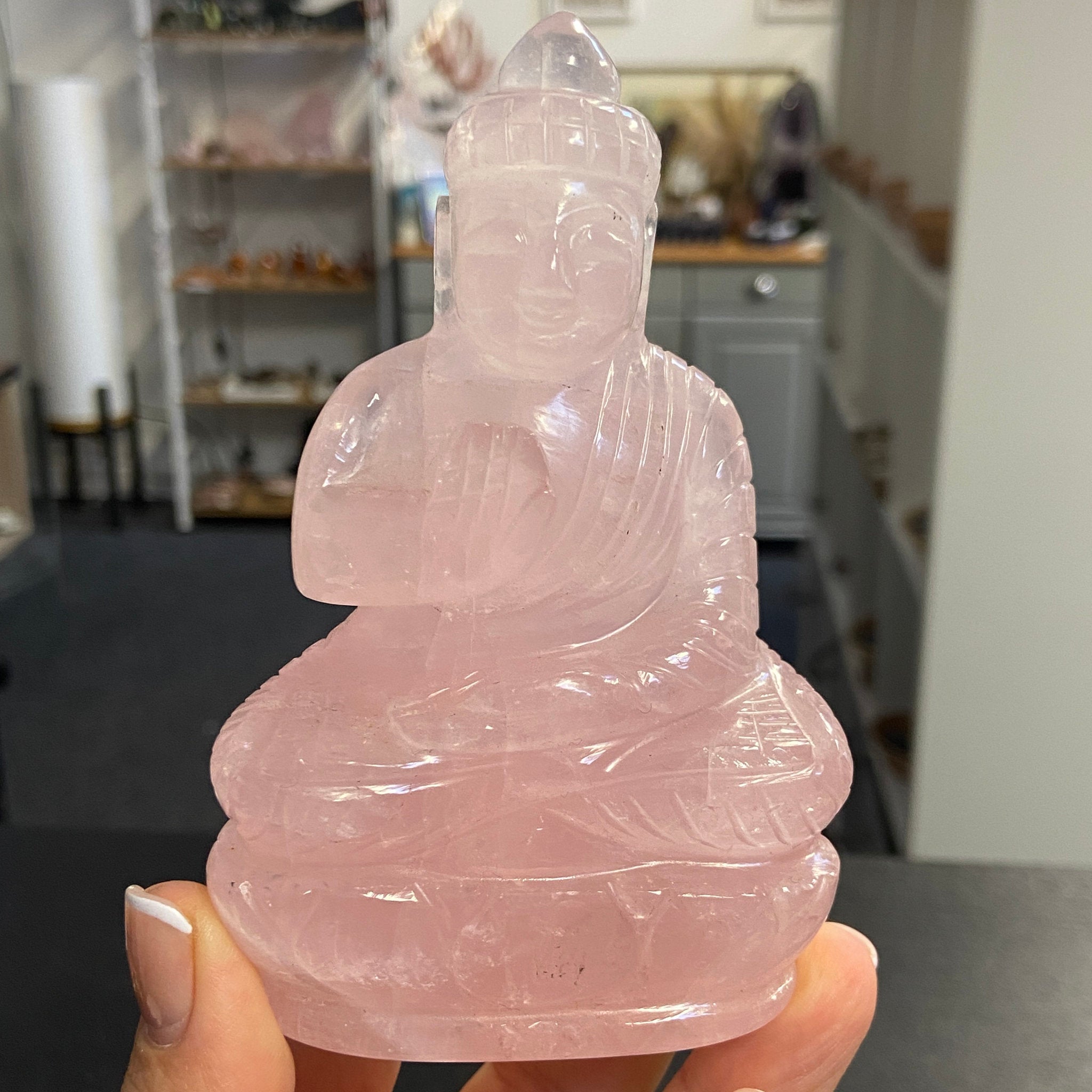 Rose Quartz Buddha Carving – Brazil