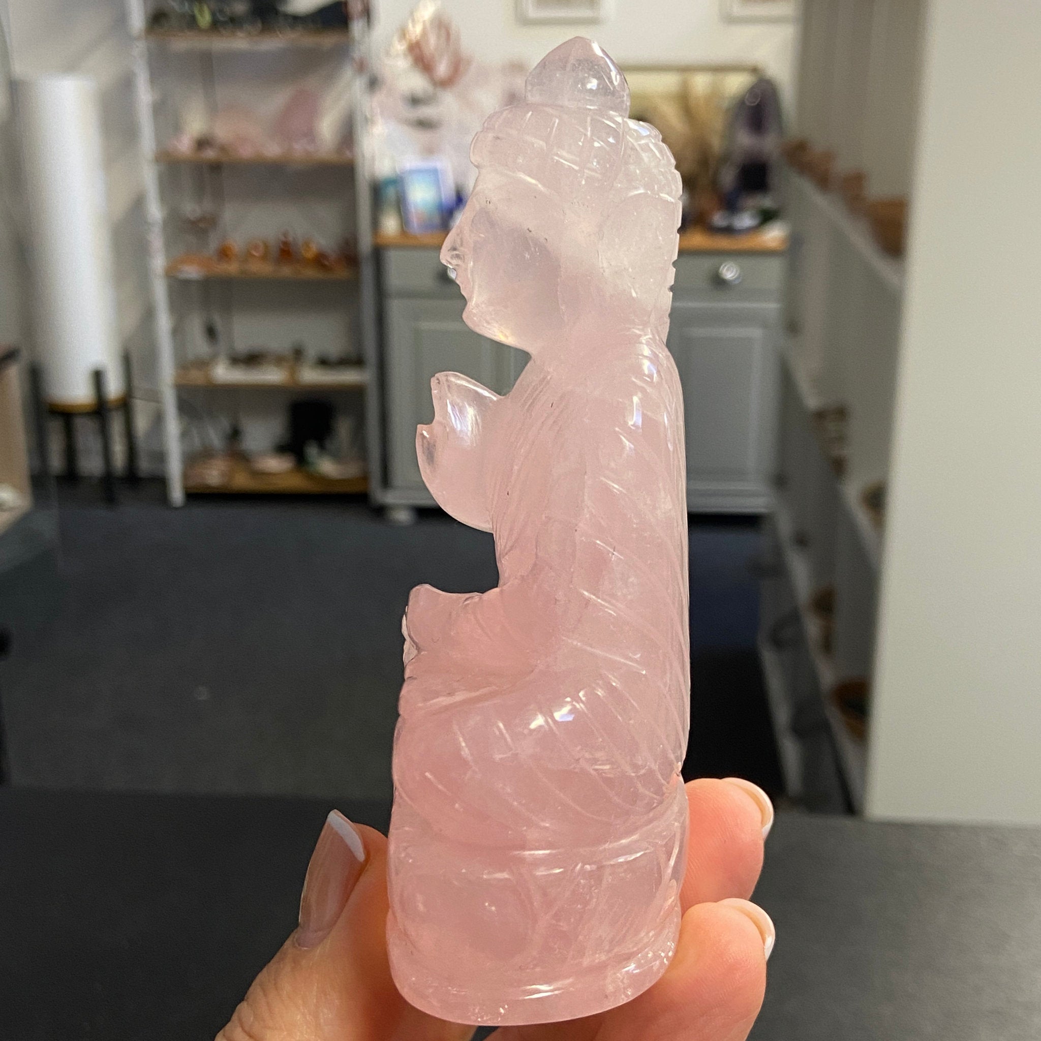 Rose Quartz Buddha Carving – Brazil