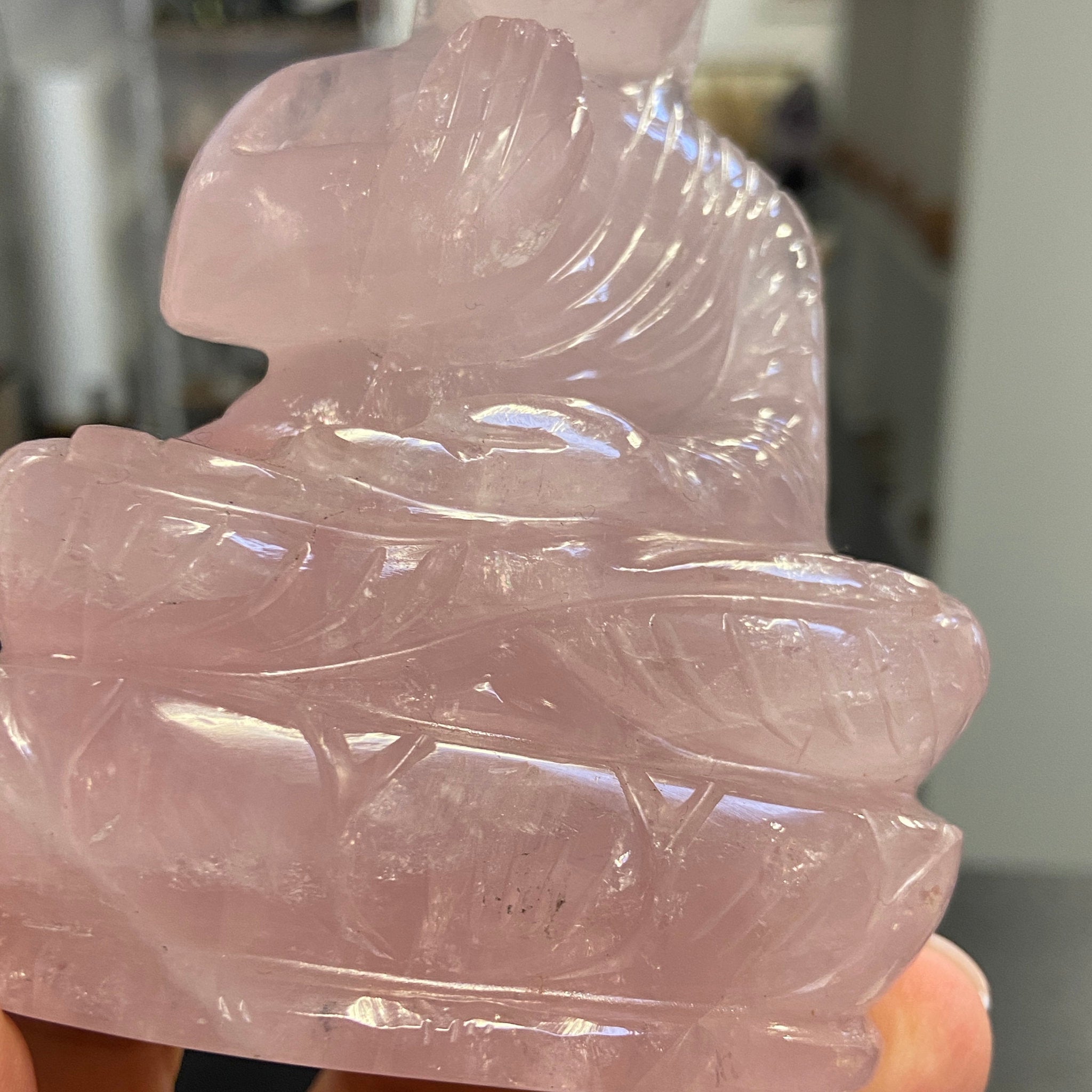 Rose Quartz Buddha Carving – Brazil