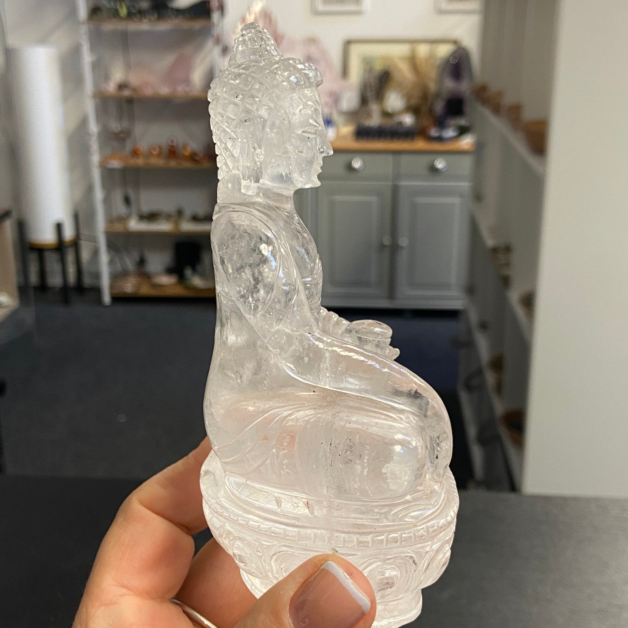 Clear Quartz Buddha Carving – Brazil