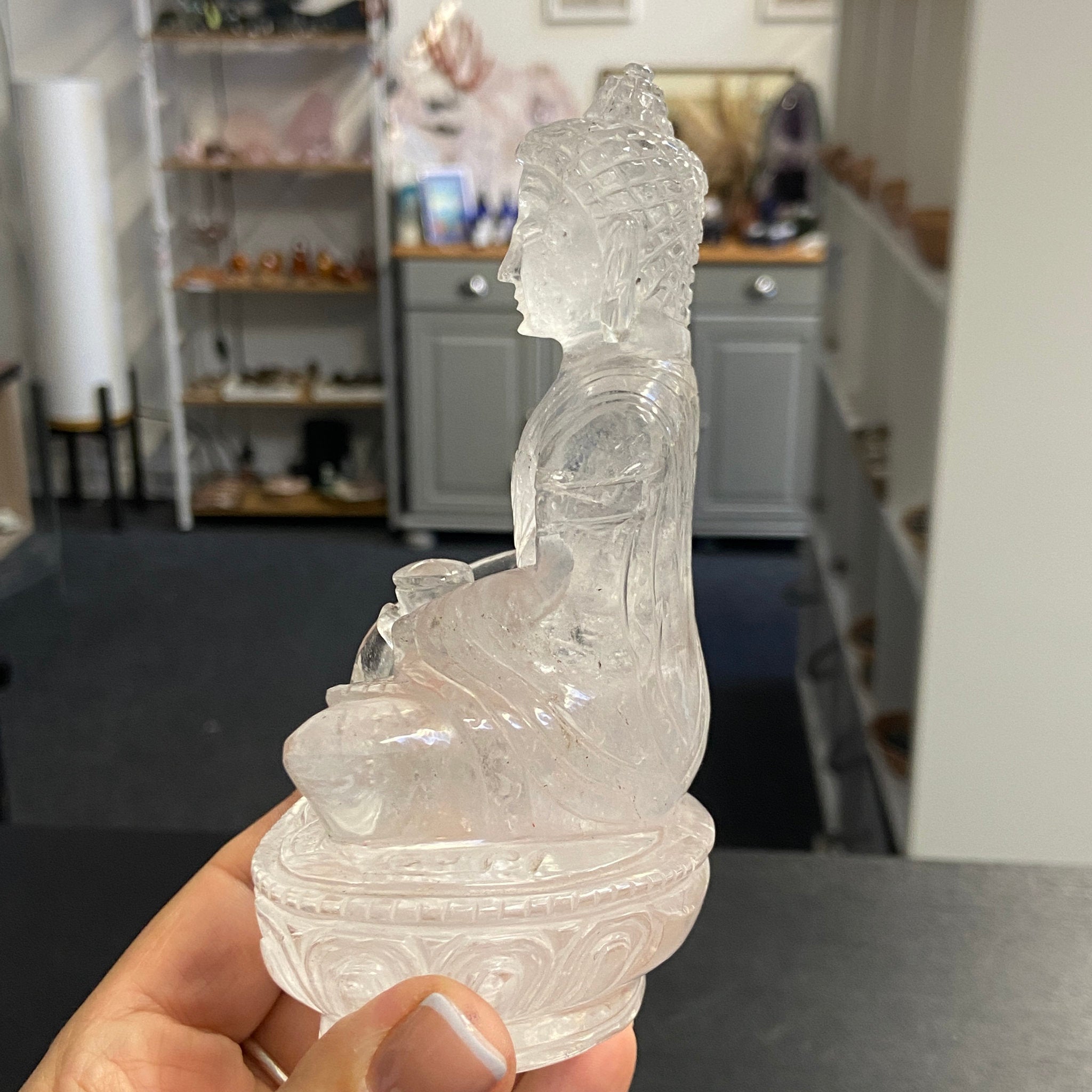 Clear Quartz Buddha Carving – Brazil