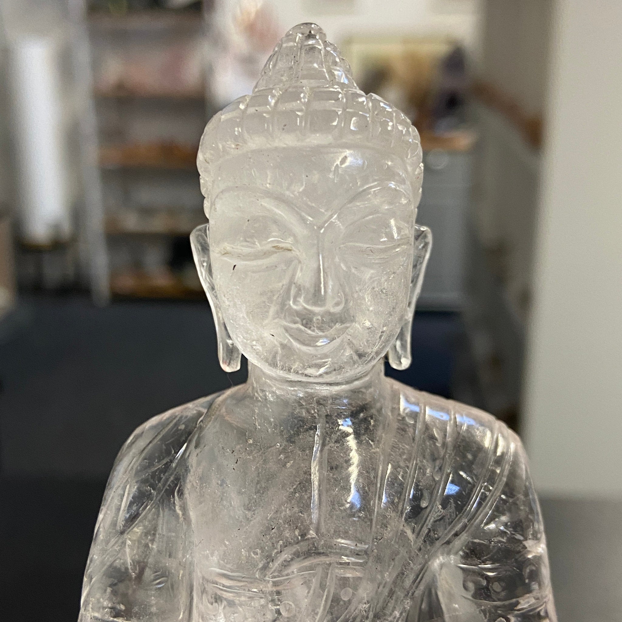 Clear Quartz Buddha Carving – Brazil