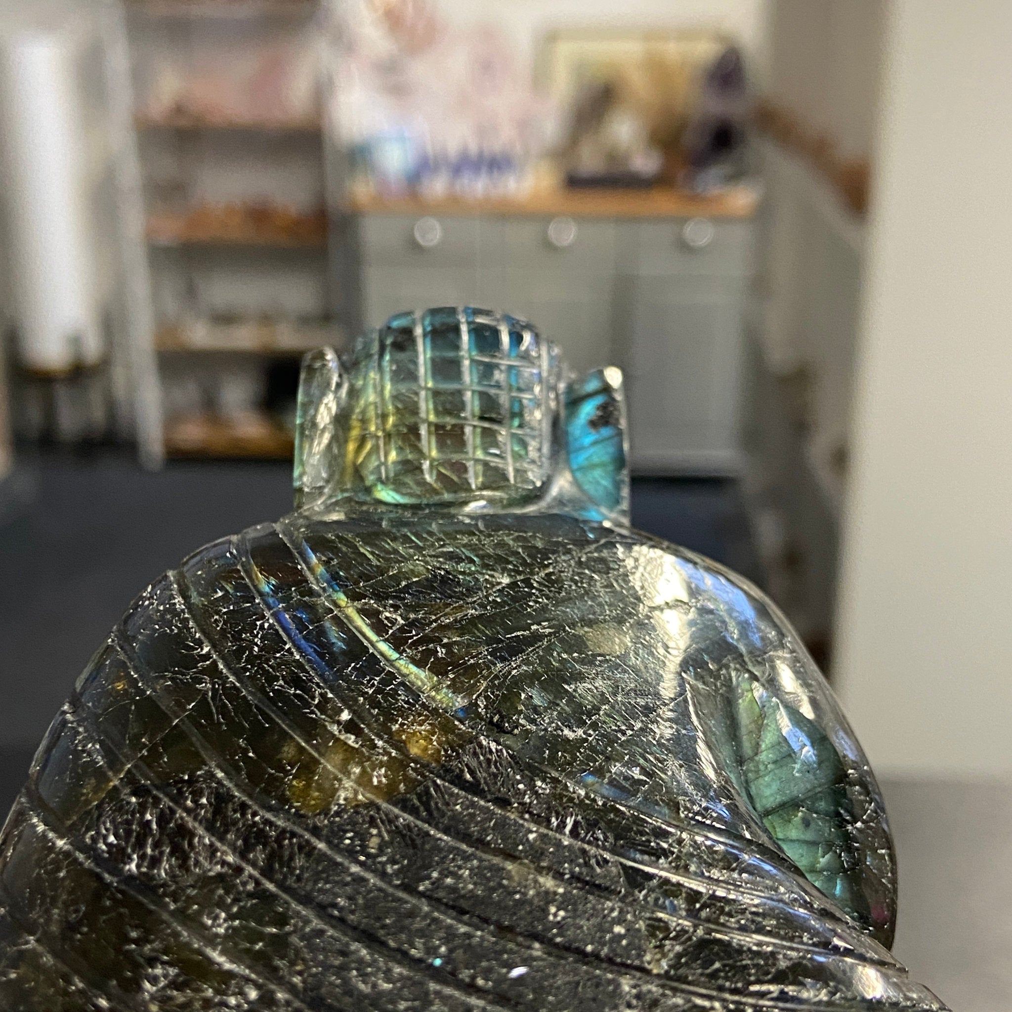 Labradorite Buddha Carving – Madagascar