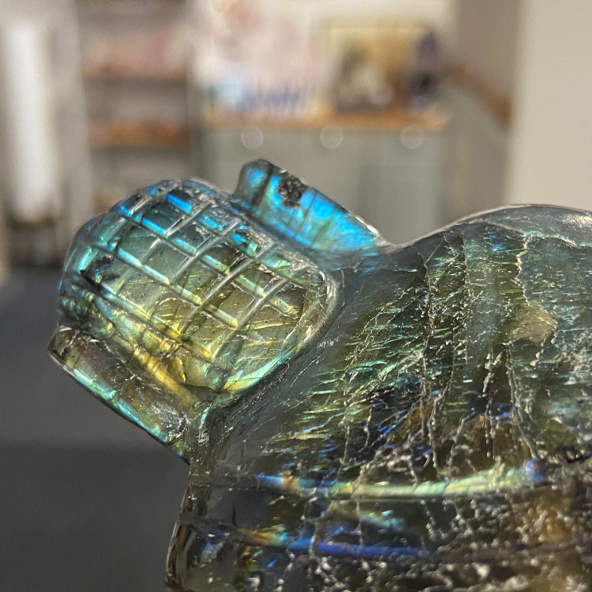 Labradorite Buddha Carving – Madagascar