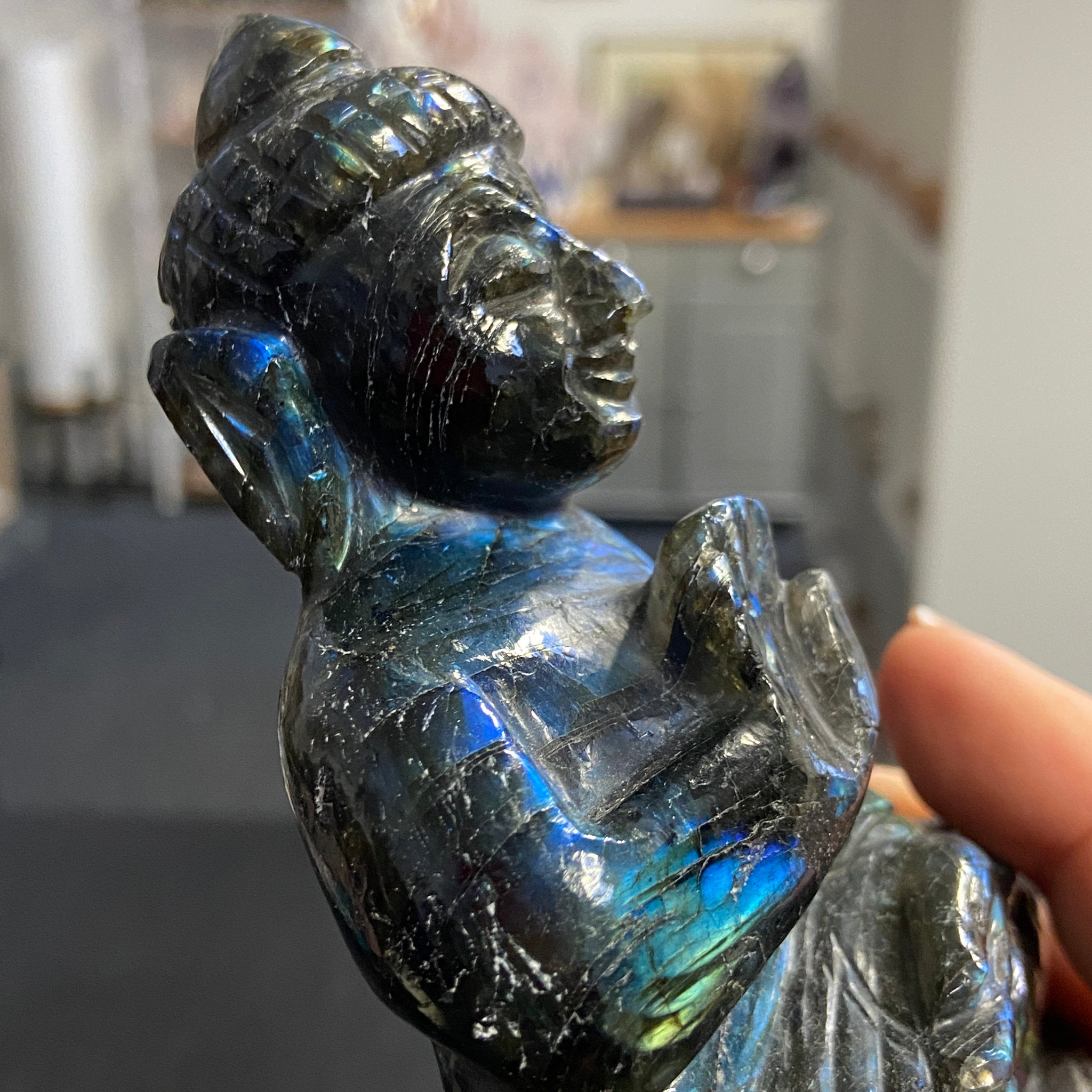 Labradorite Buddha Carving – Madagascar