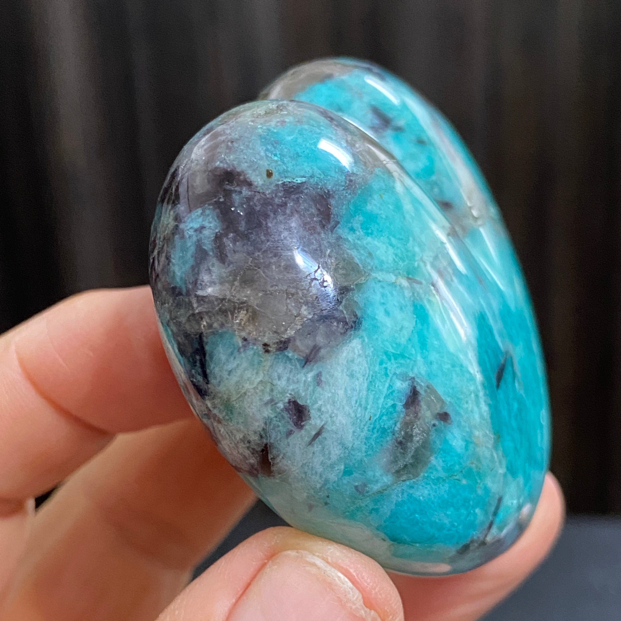 Amazonite & Smoky Quartz Heart – Madagascar