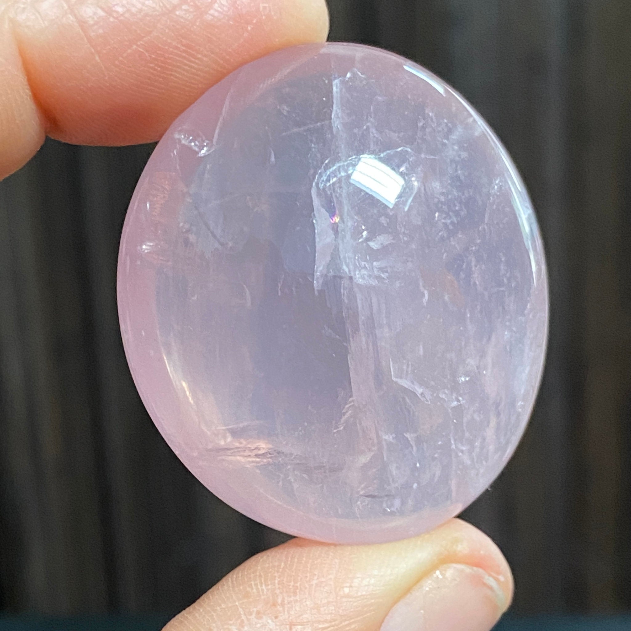 Gemmy Brazilian Rose Quartz Palmstone