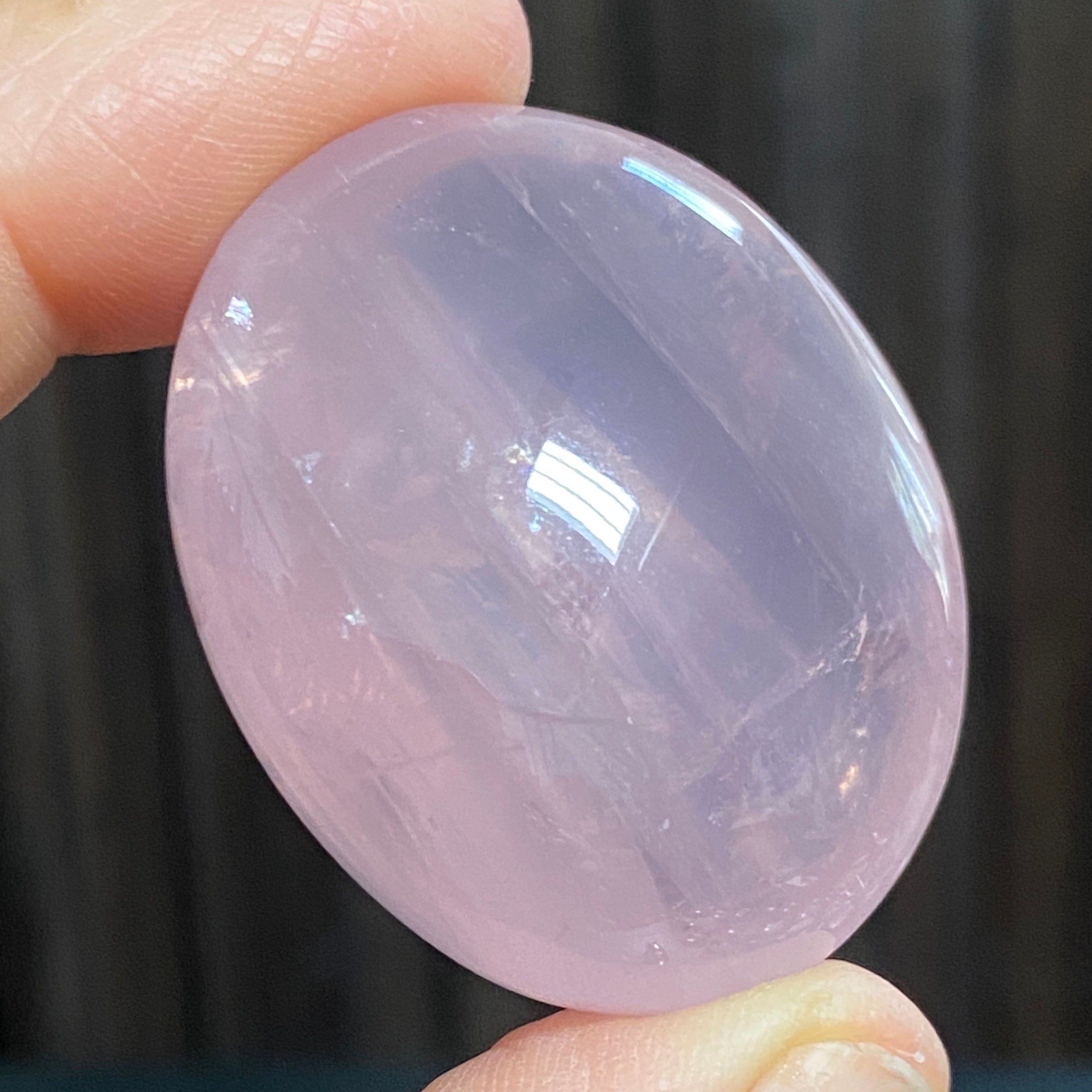 Gemmy Brazilian Rose Quartz Palmstone
