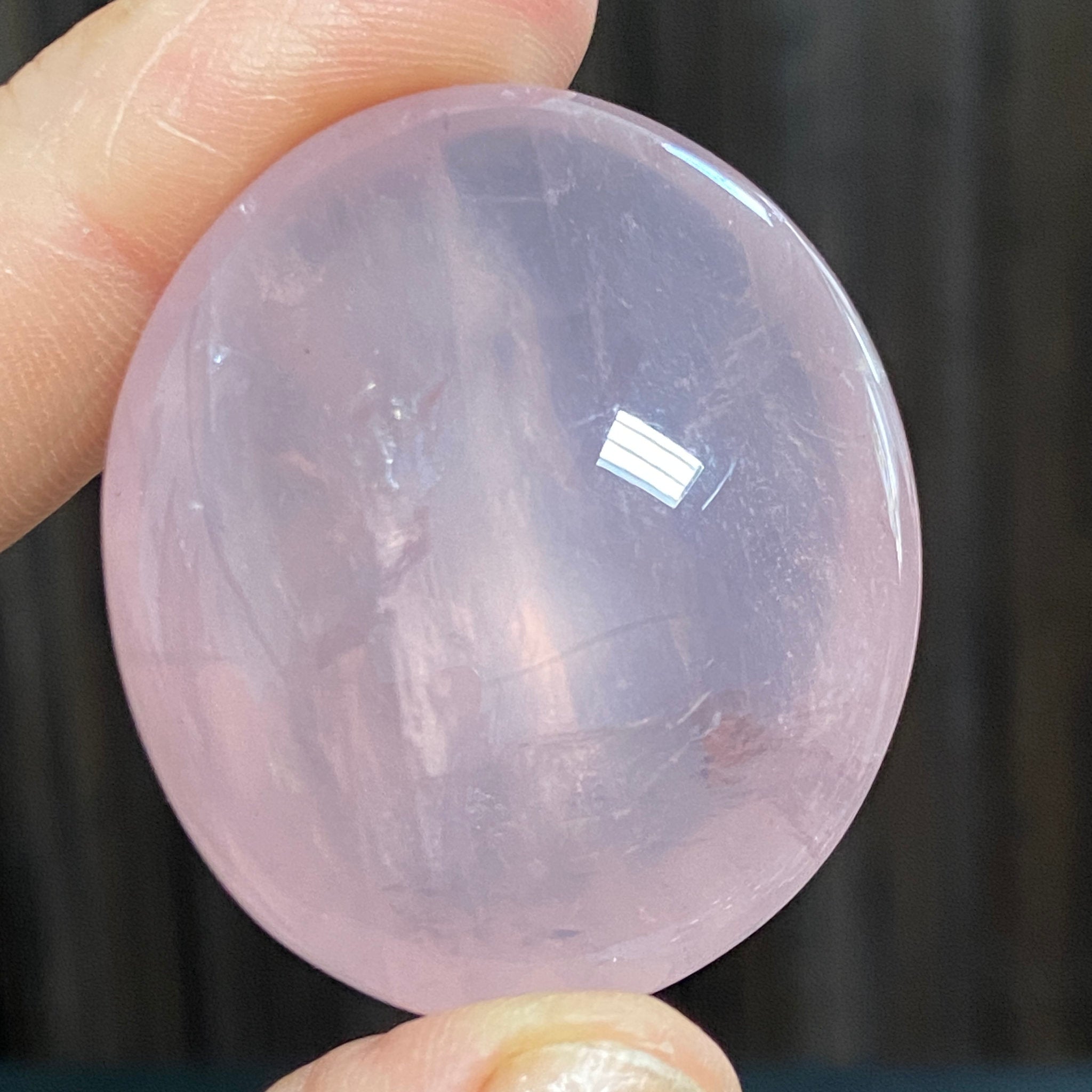 Gemmy Brazilian Rose Quartz Palmstone