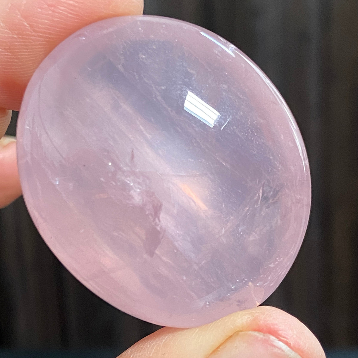 Gemmy Brazilian Rose Quartz Palmstone