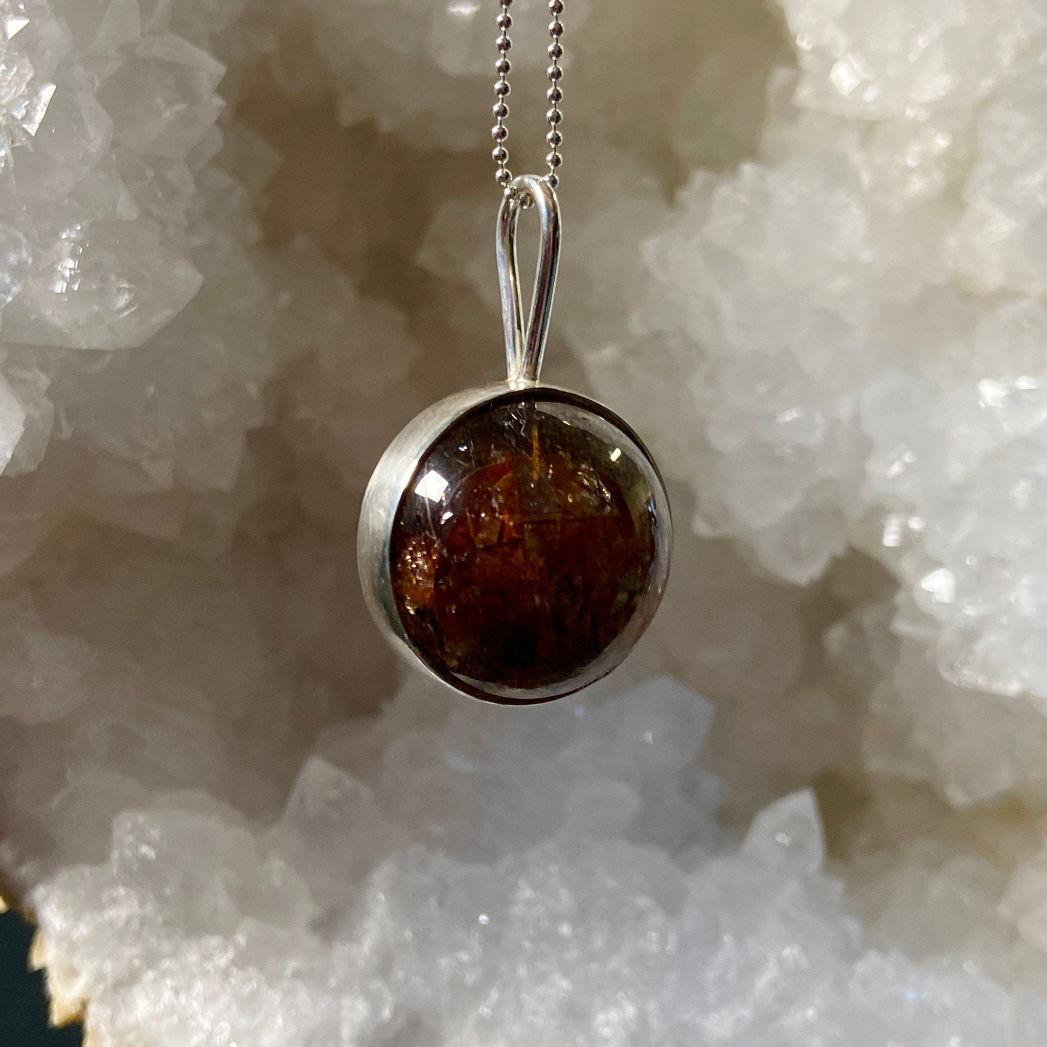 Rutilated Quartz Spinner Pendant - Bespoke by Song of the Sea