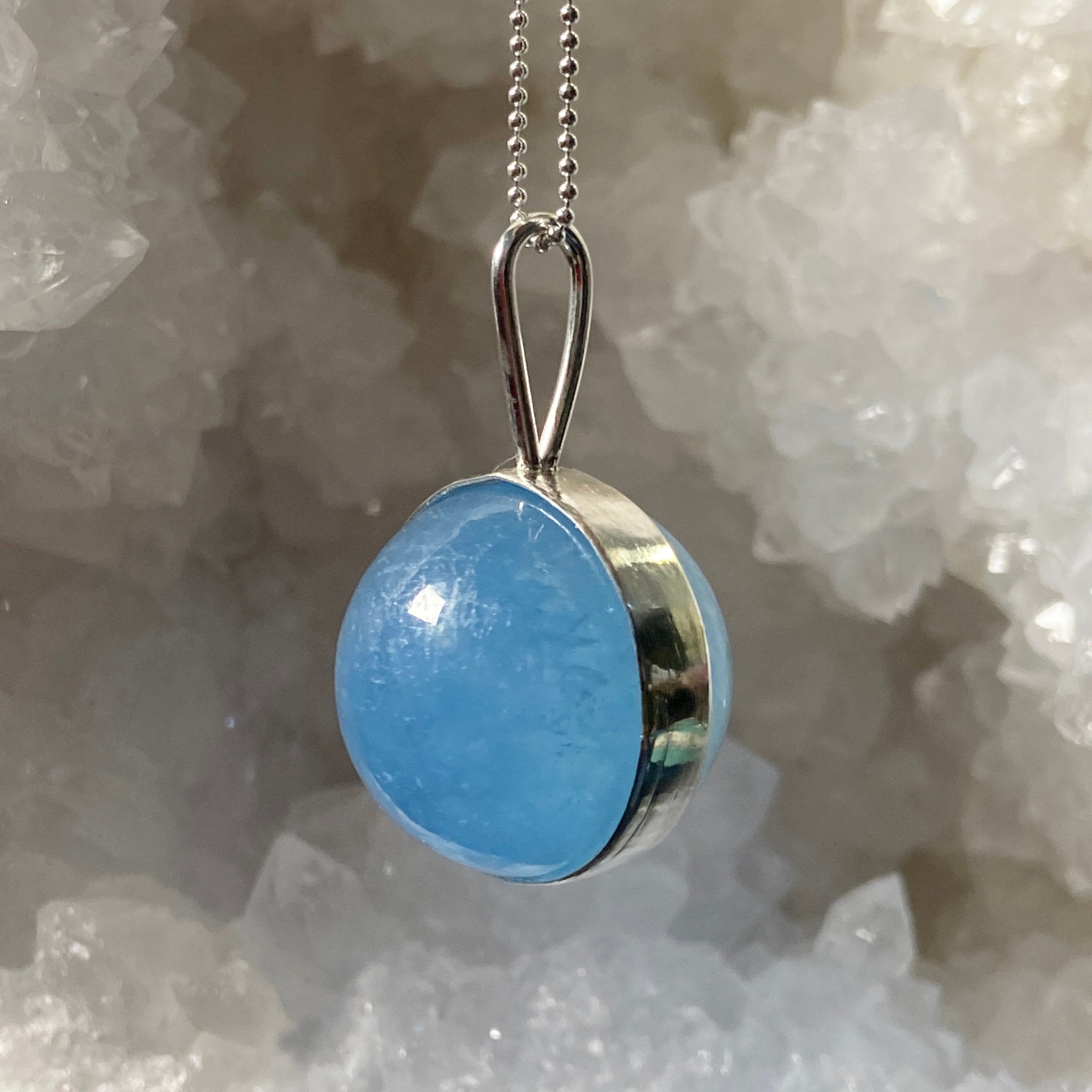 Aquamarine Spinner Pendant - Bespoke by Song of the Sea