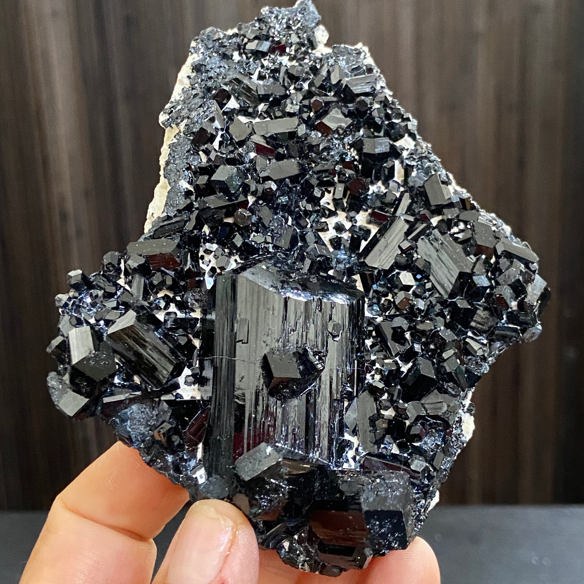 AAA Namibian Black Tourmaline Crystal Cluster