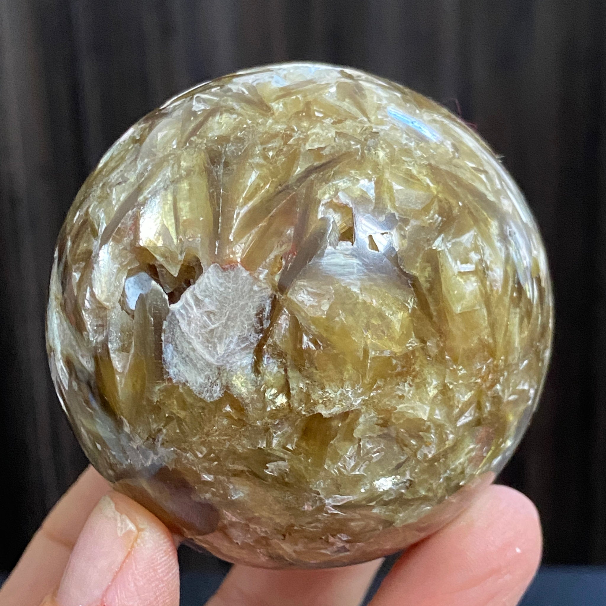 Rare Golden Muscovite Sphere