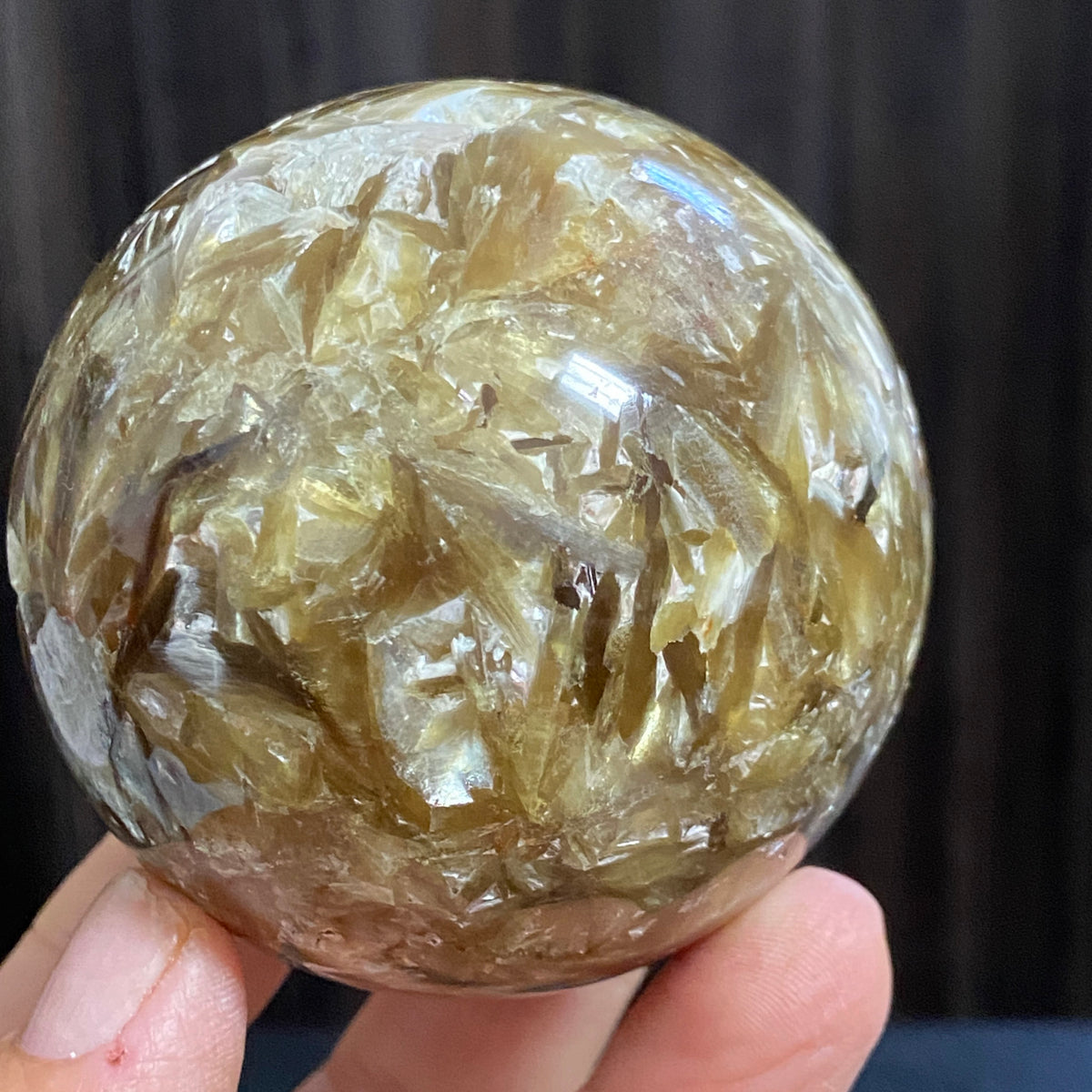 Rare Golden Muscovite Sphere