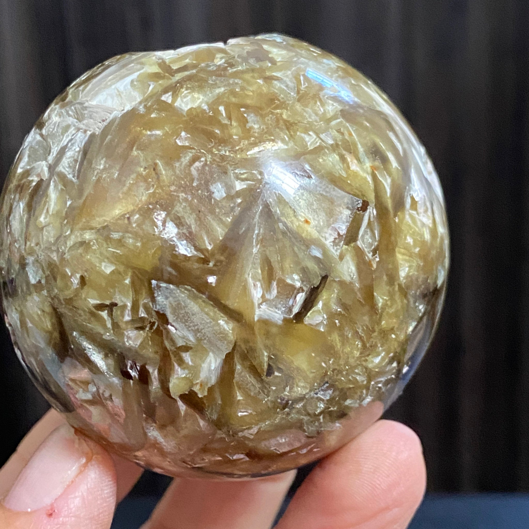 Rare Golden Muscovite Sphere