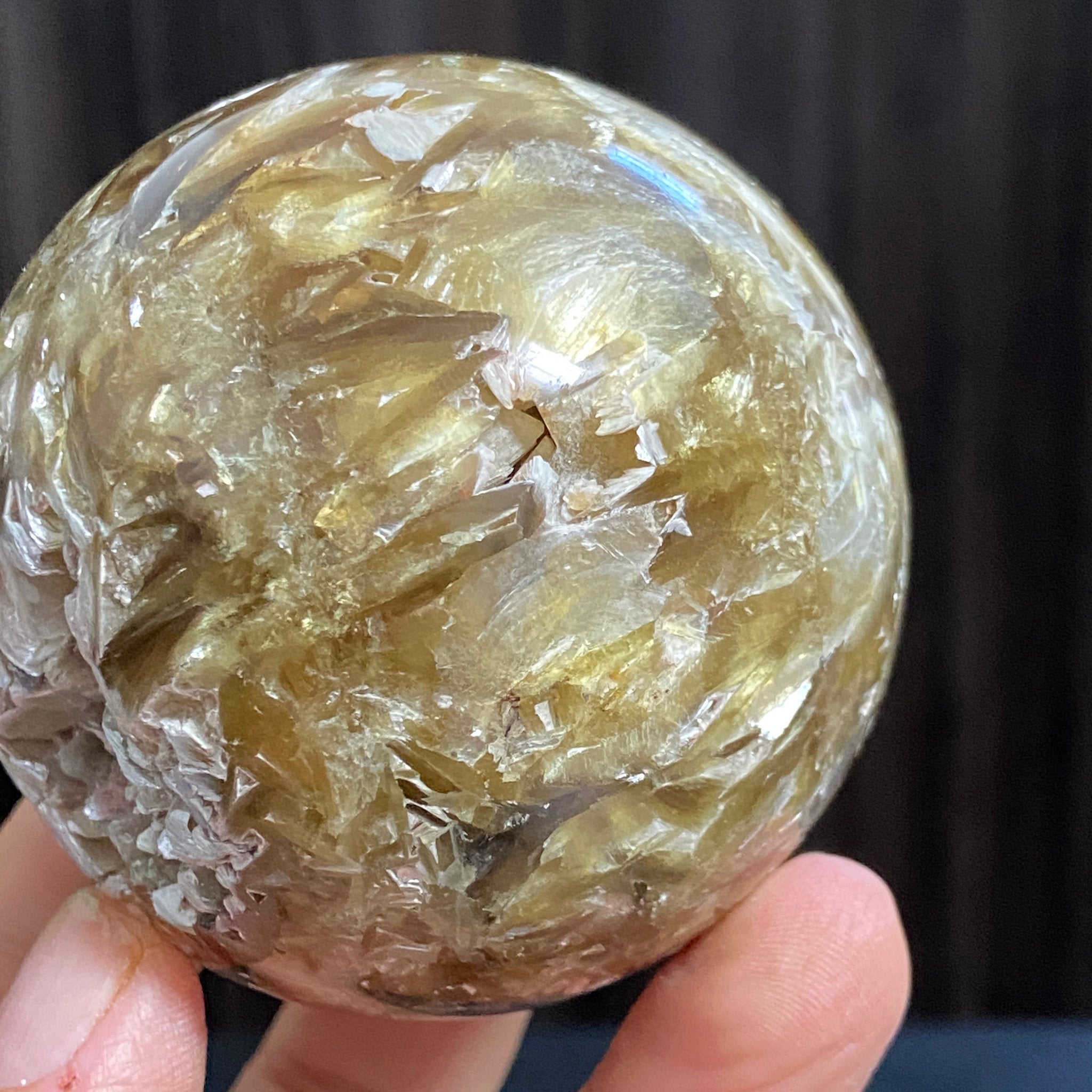 Rare Golden Muscovite Sphere