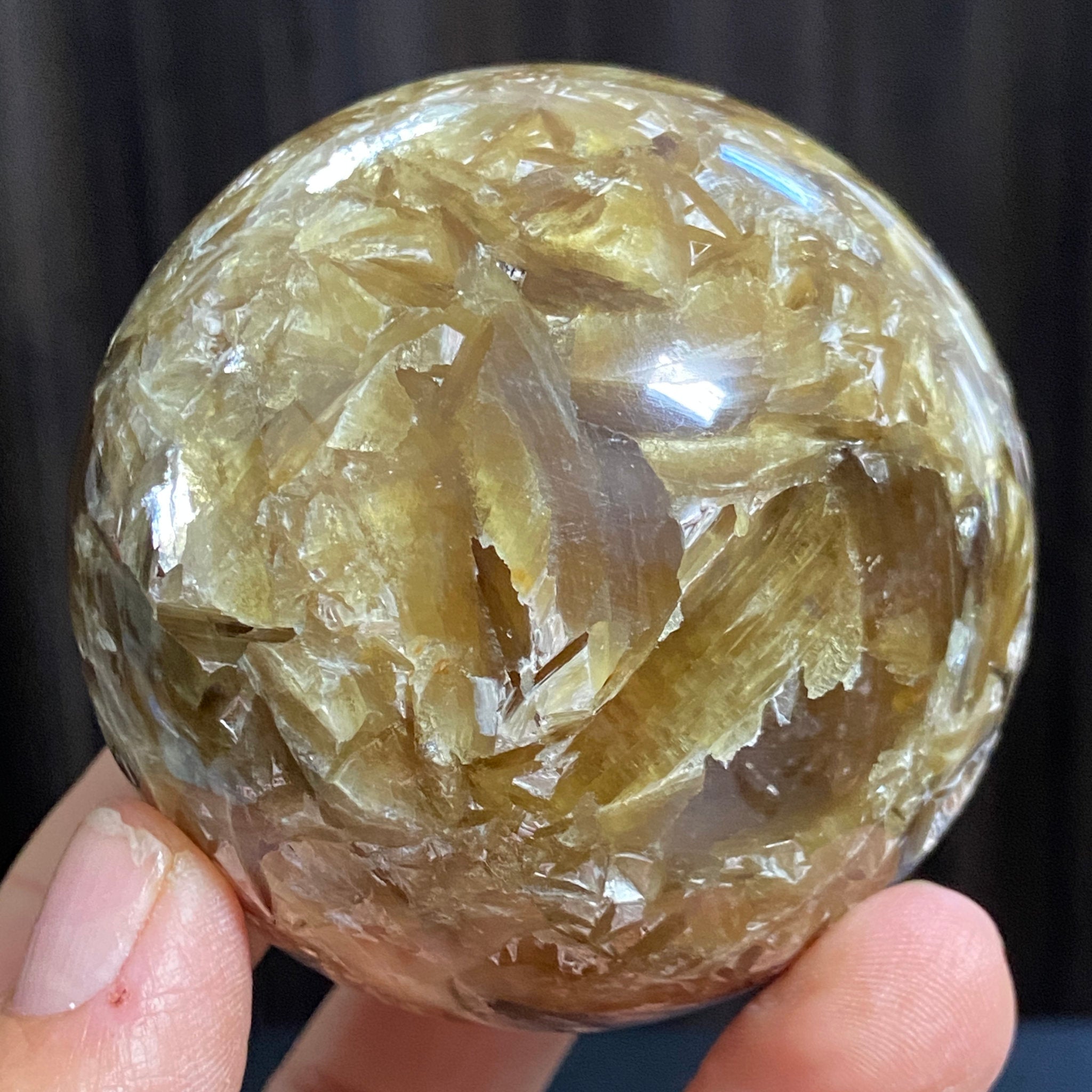 Rare Golden Muscovite Sphere