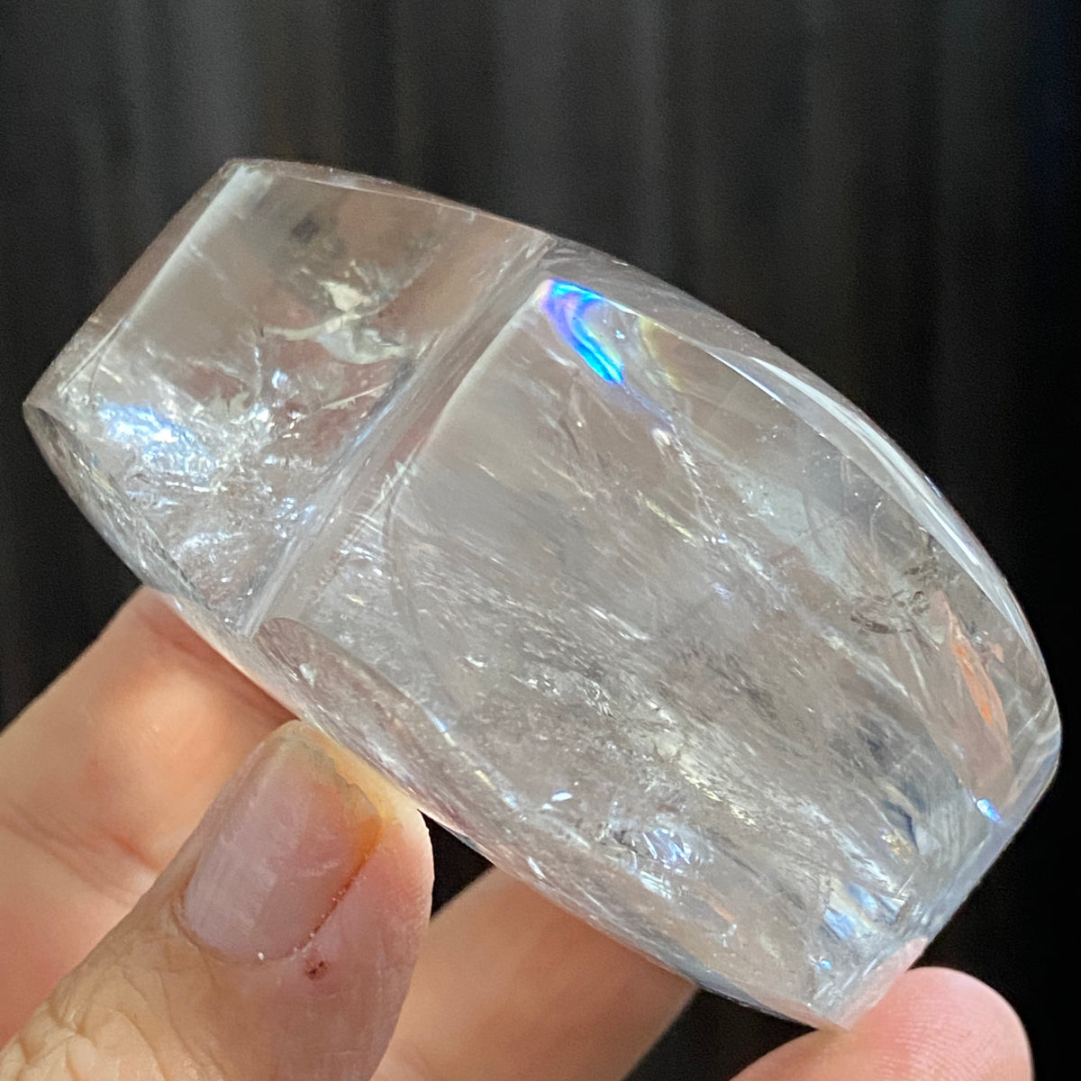 Large Brazilian Quartz Heart with Red Hematite