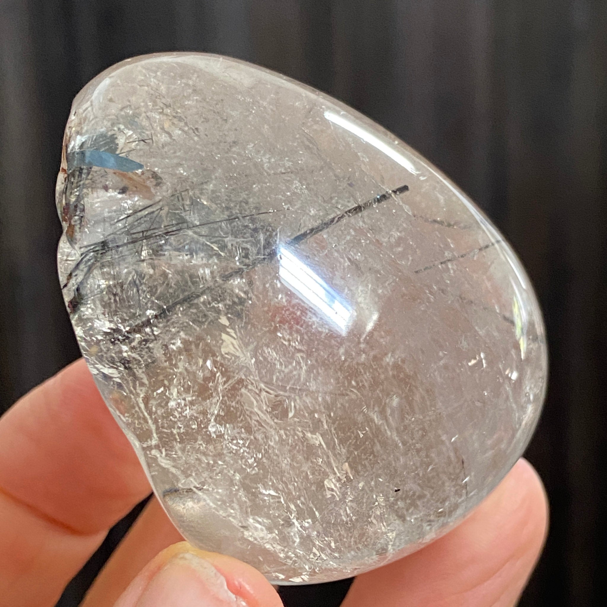 Black Tourmaline in Clear Quartz Freeform