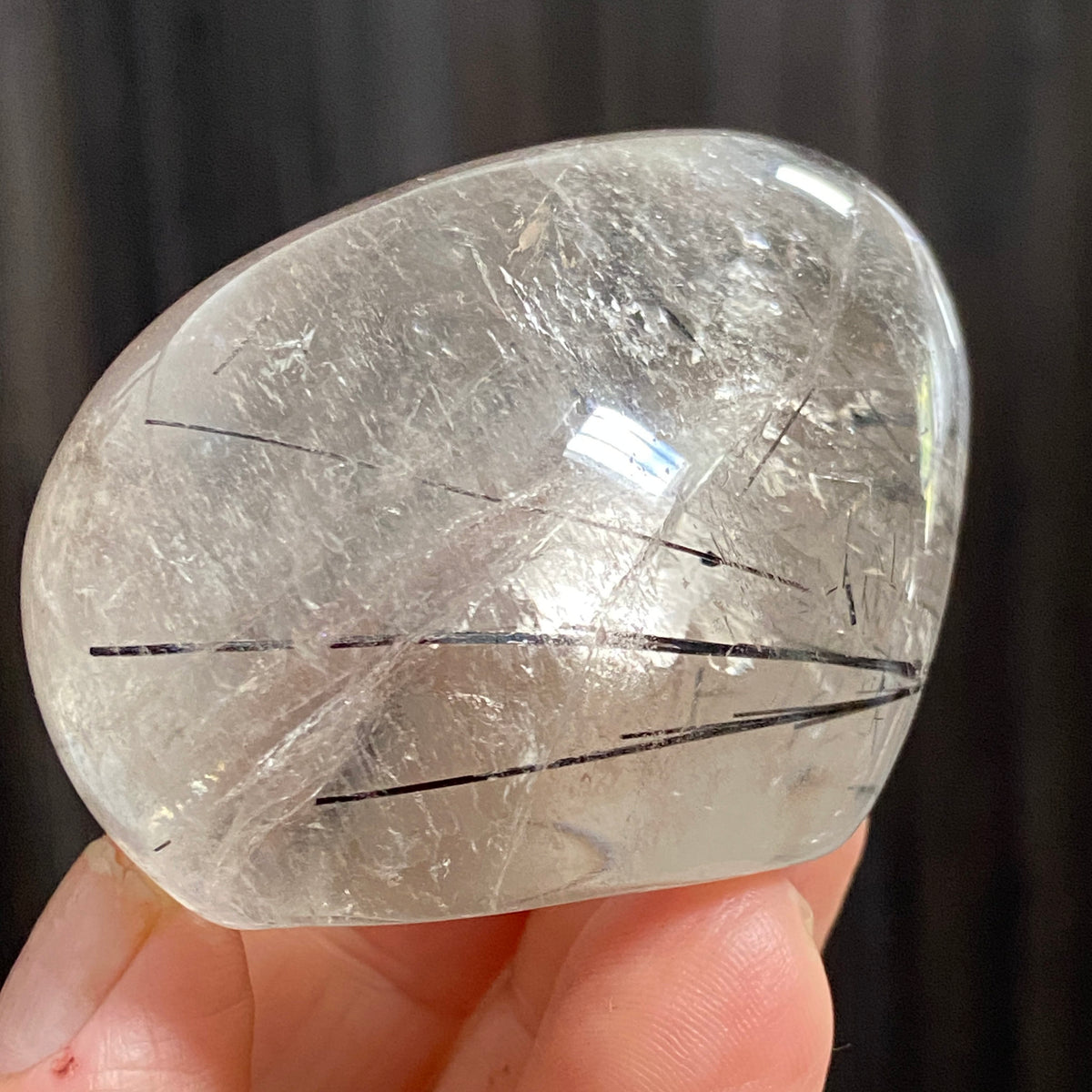 Black Tourmaline in Clear Quartz Freeform