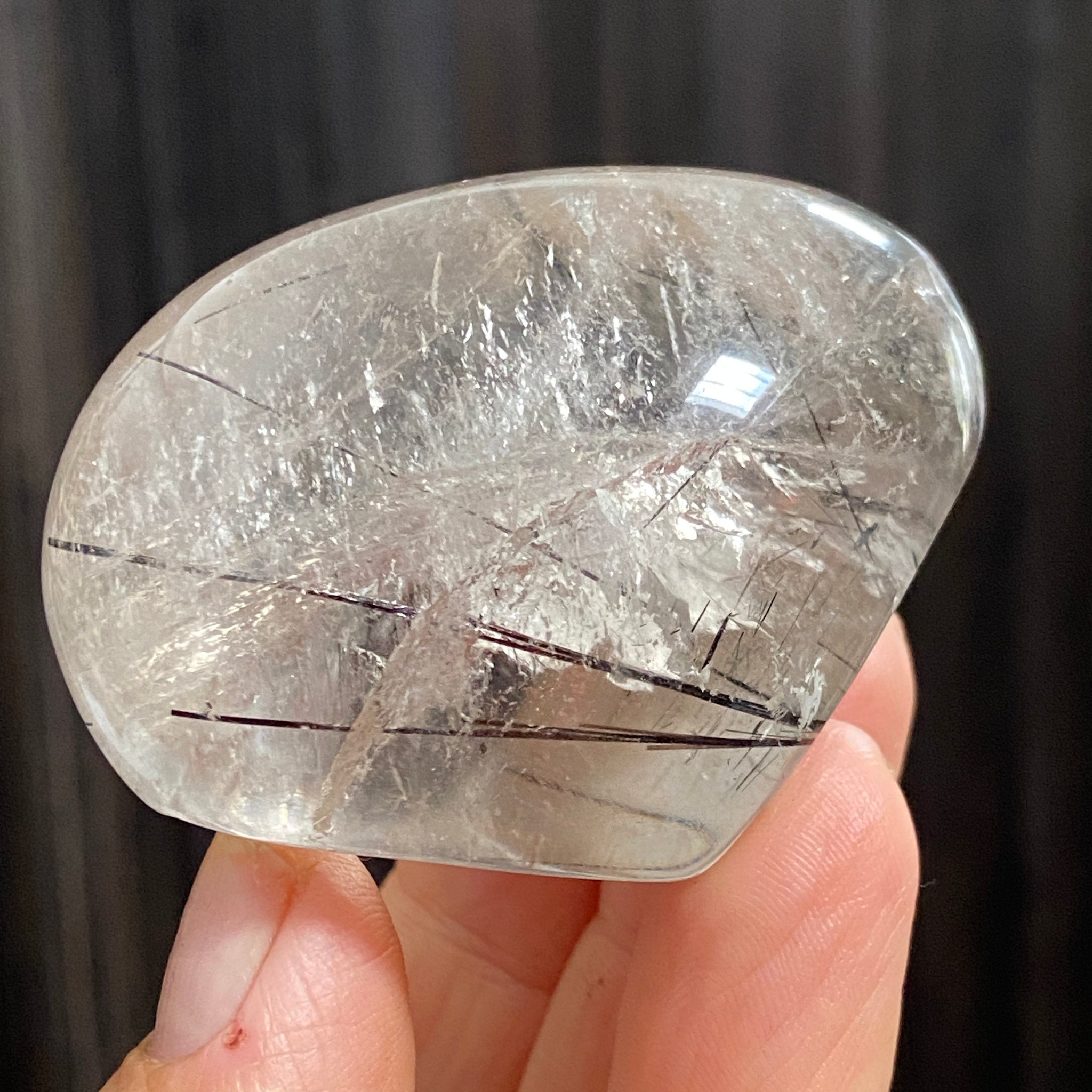 Black Tourmaline in Clear Quartz Freeform