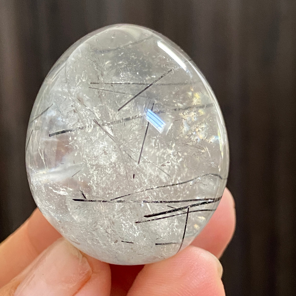 Black Tourmaline in Clear Quartz Freeform