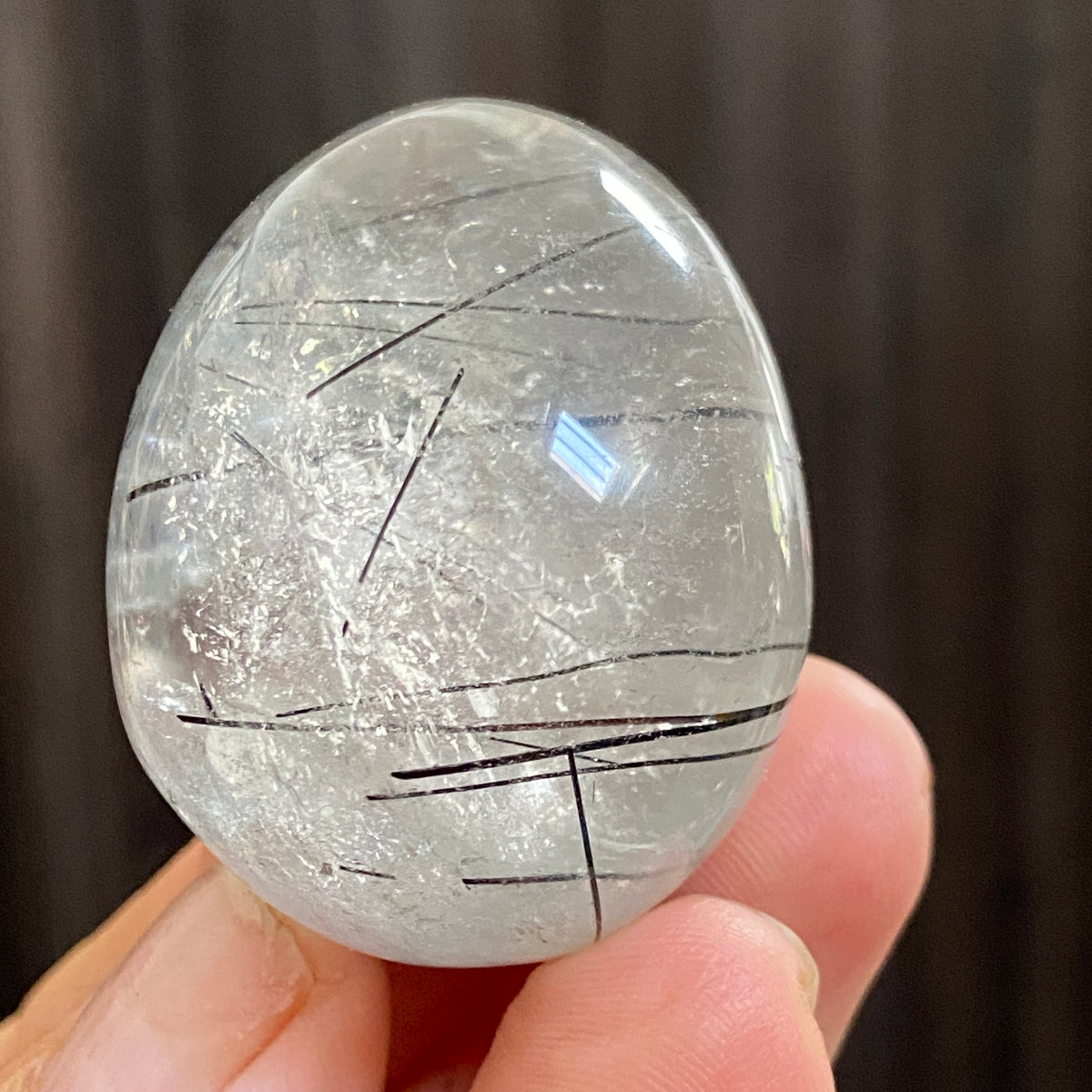 Black Tourmaline in Clear Quartz Freeform