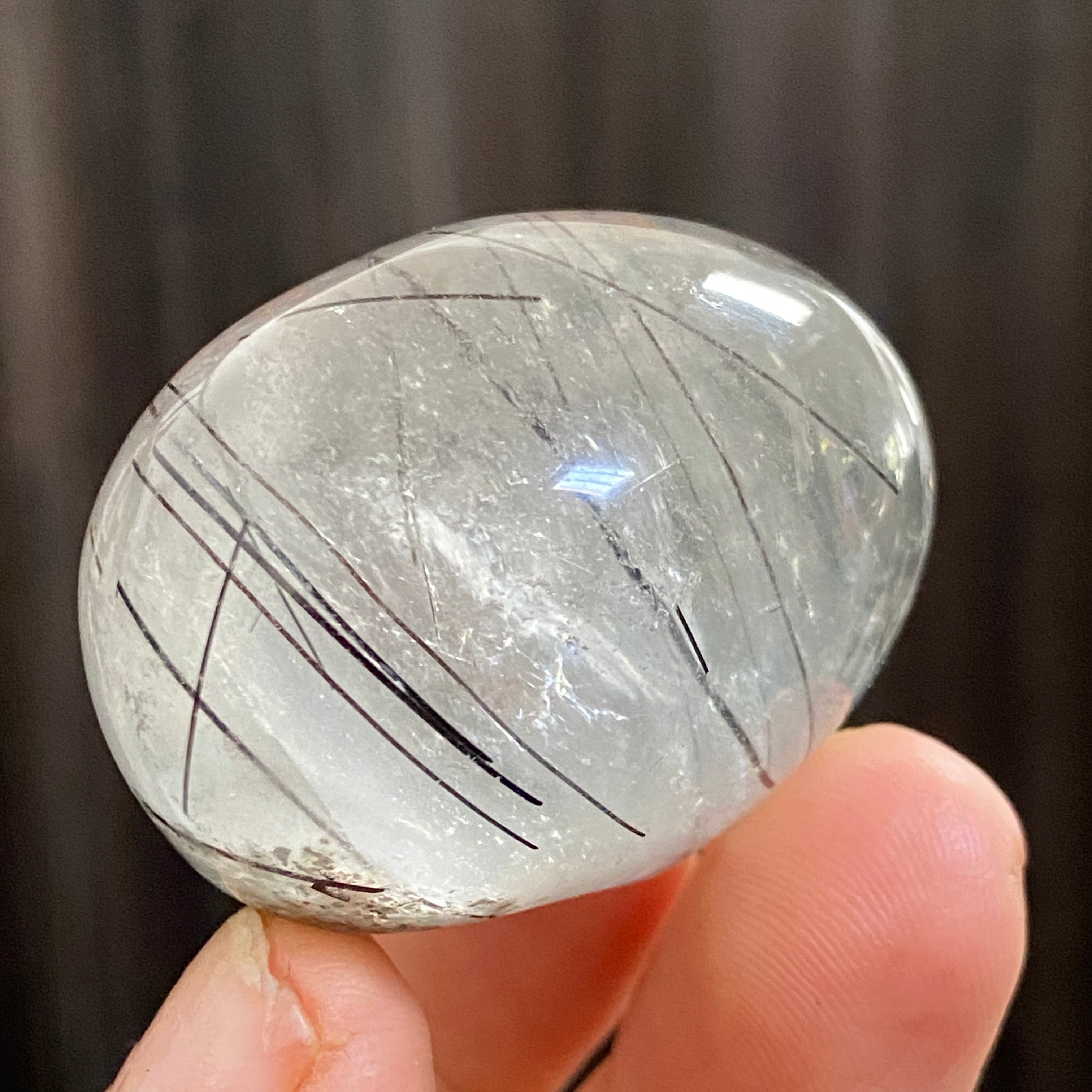 Black Tourmaline in Clear Quartz Freeform