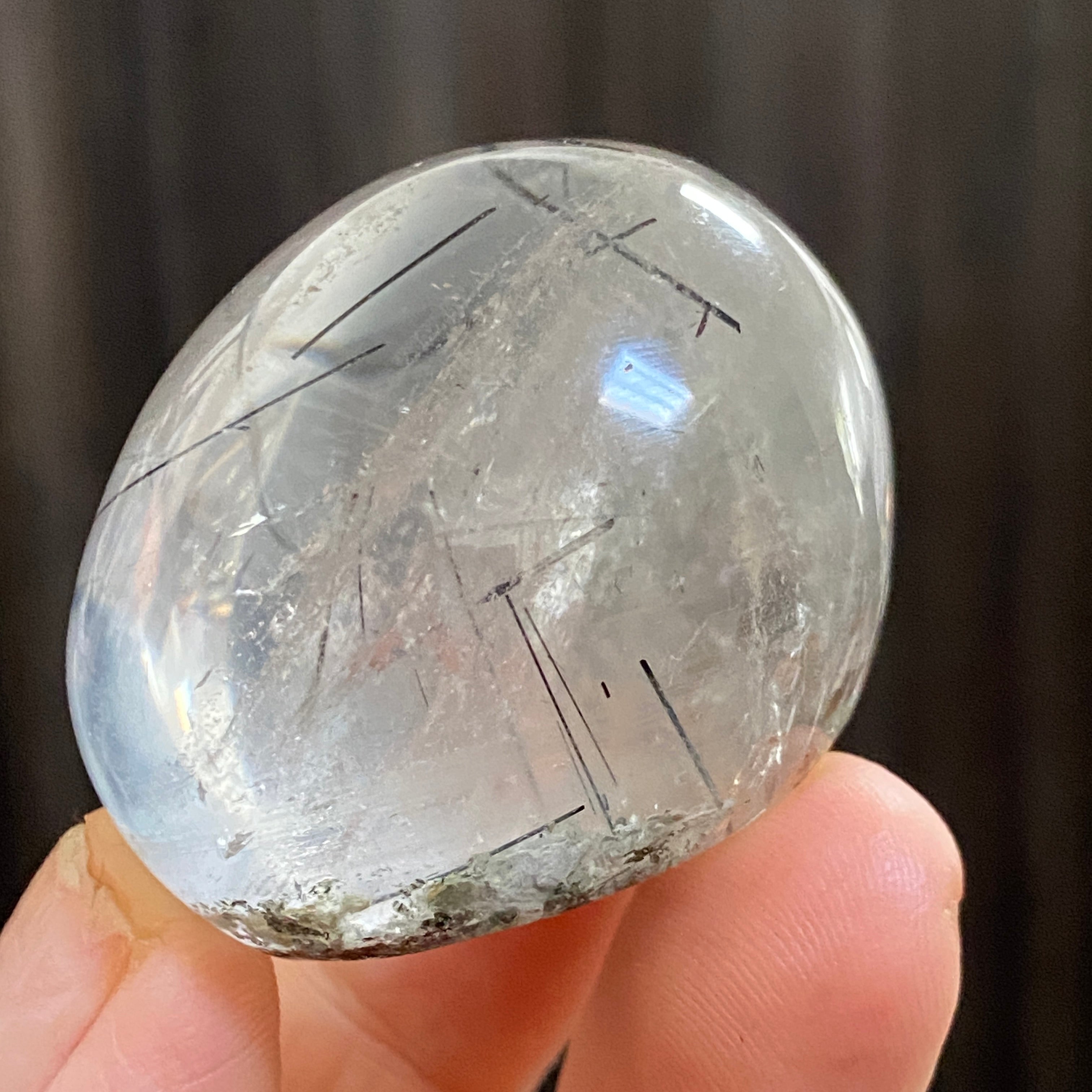 Black Tourmaline in Clear Quartz Freeform