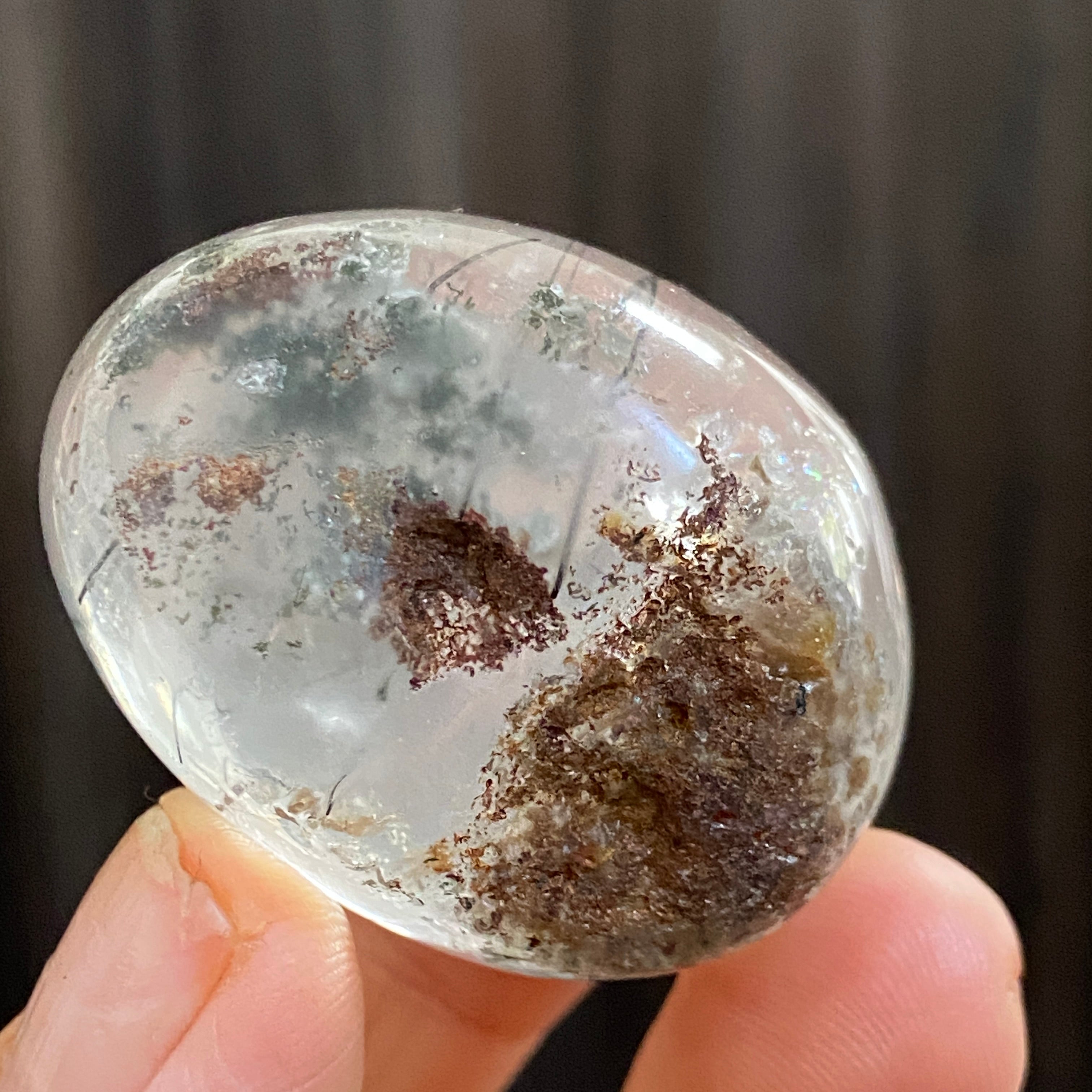 Black Tourmaline in Clear Quartz Freeform