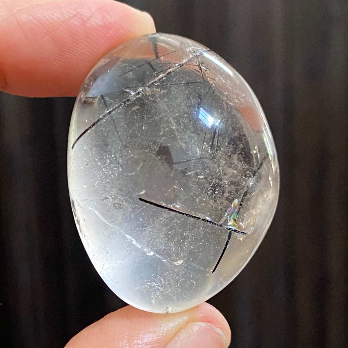 Black Tourmaline in Clear Quartz Freeform