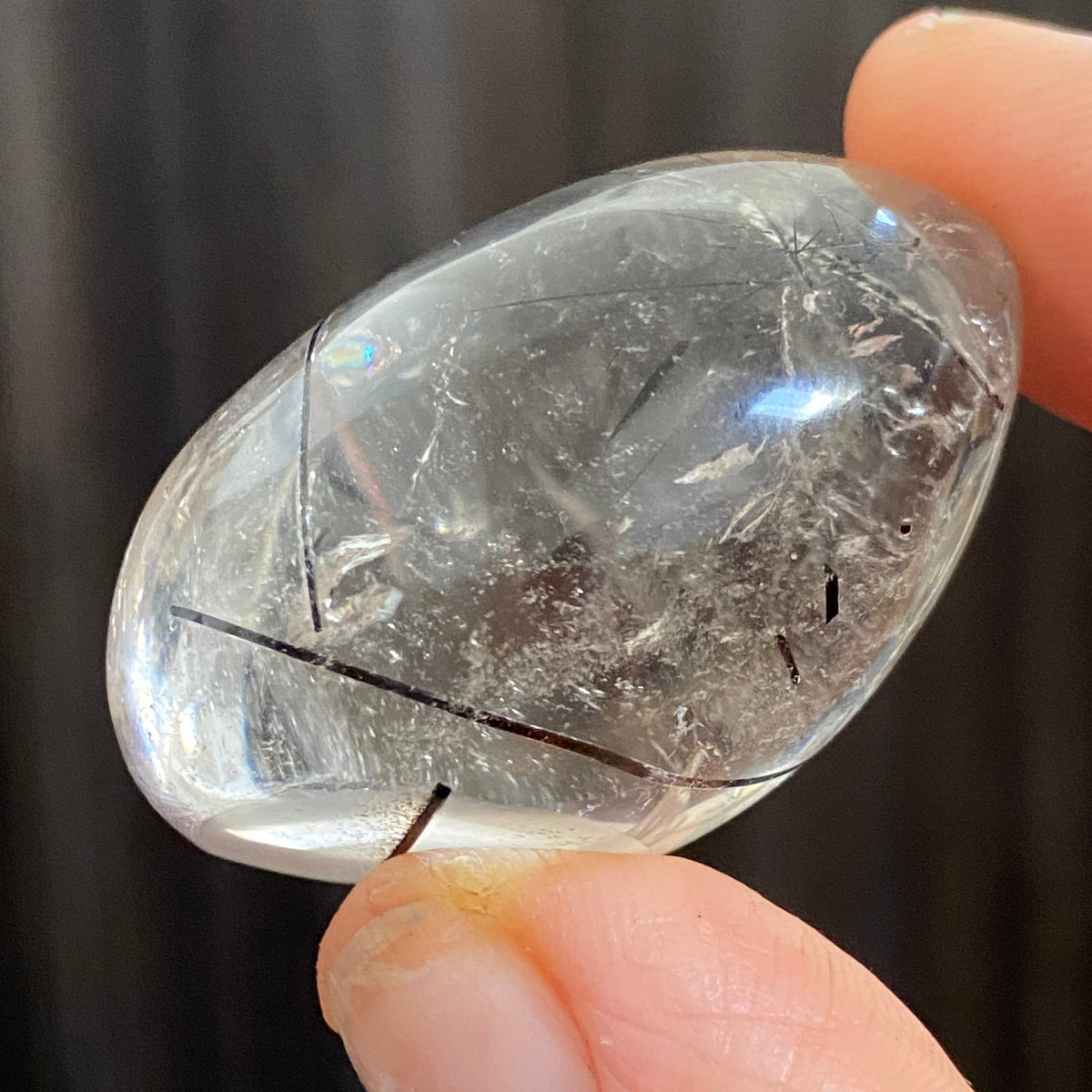 Black Tourmaline in Clear Quartz Freeform