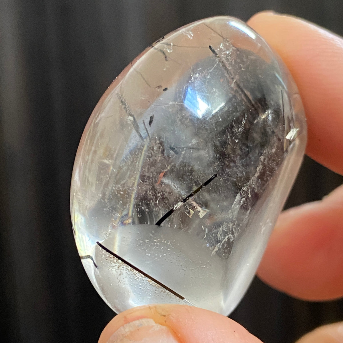 Black Tourmaline in Clear Quartz Freeform