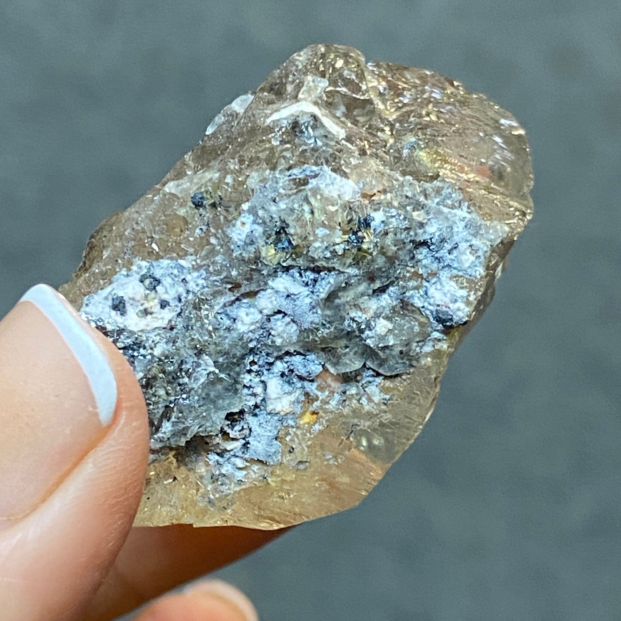 Smoky Quartz with Golden Rutile – Brazil