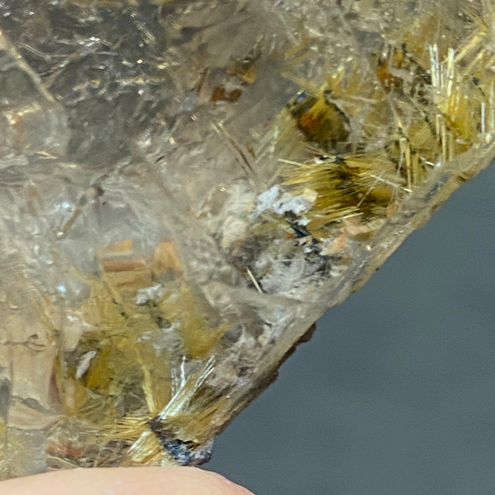 Smoky Quartz with Golden Rutile – Brazil