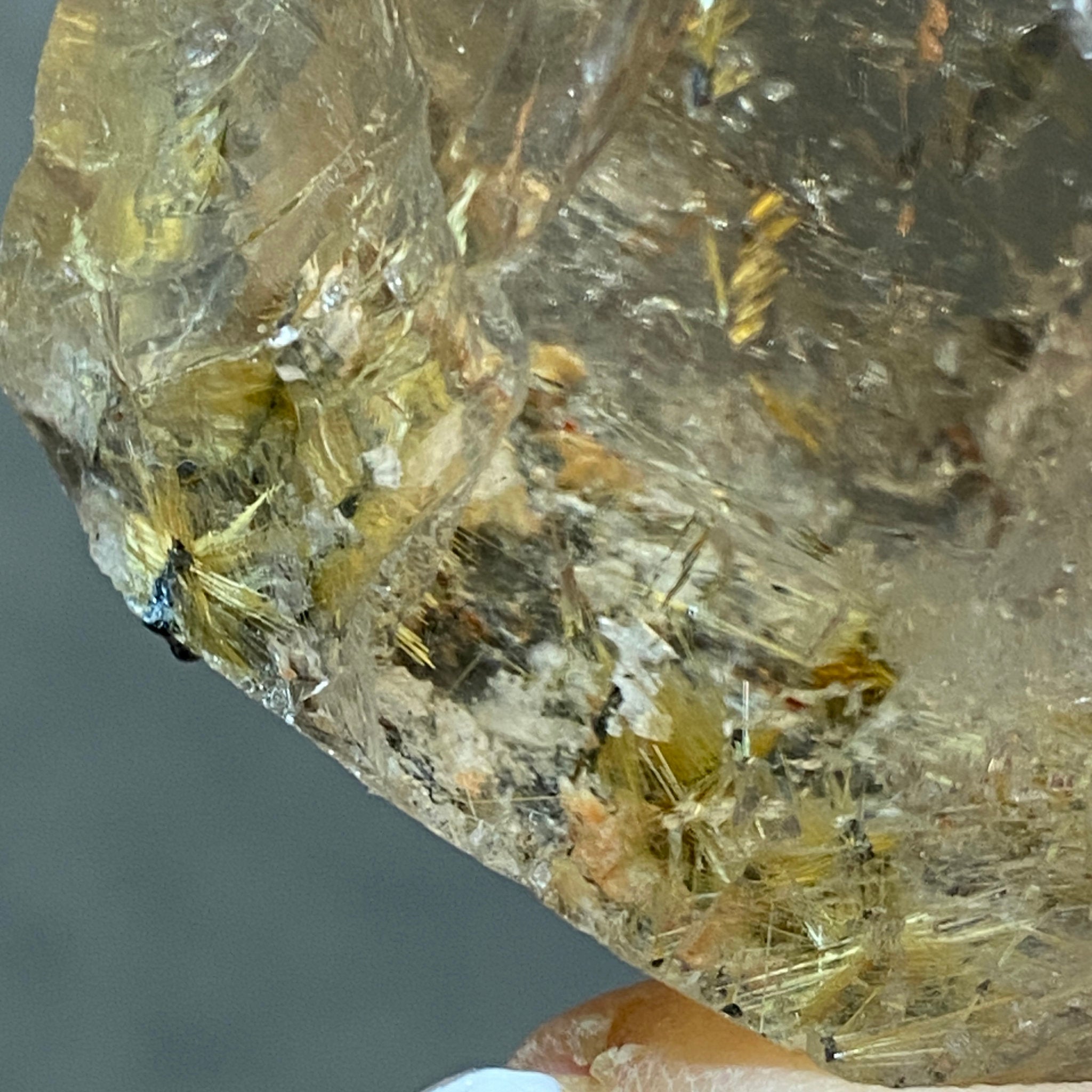 Smoky Quartz with Golden Rutile – Brazil