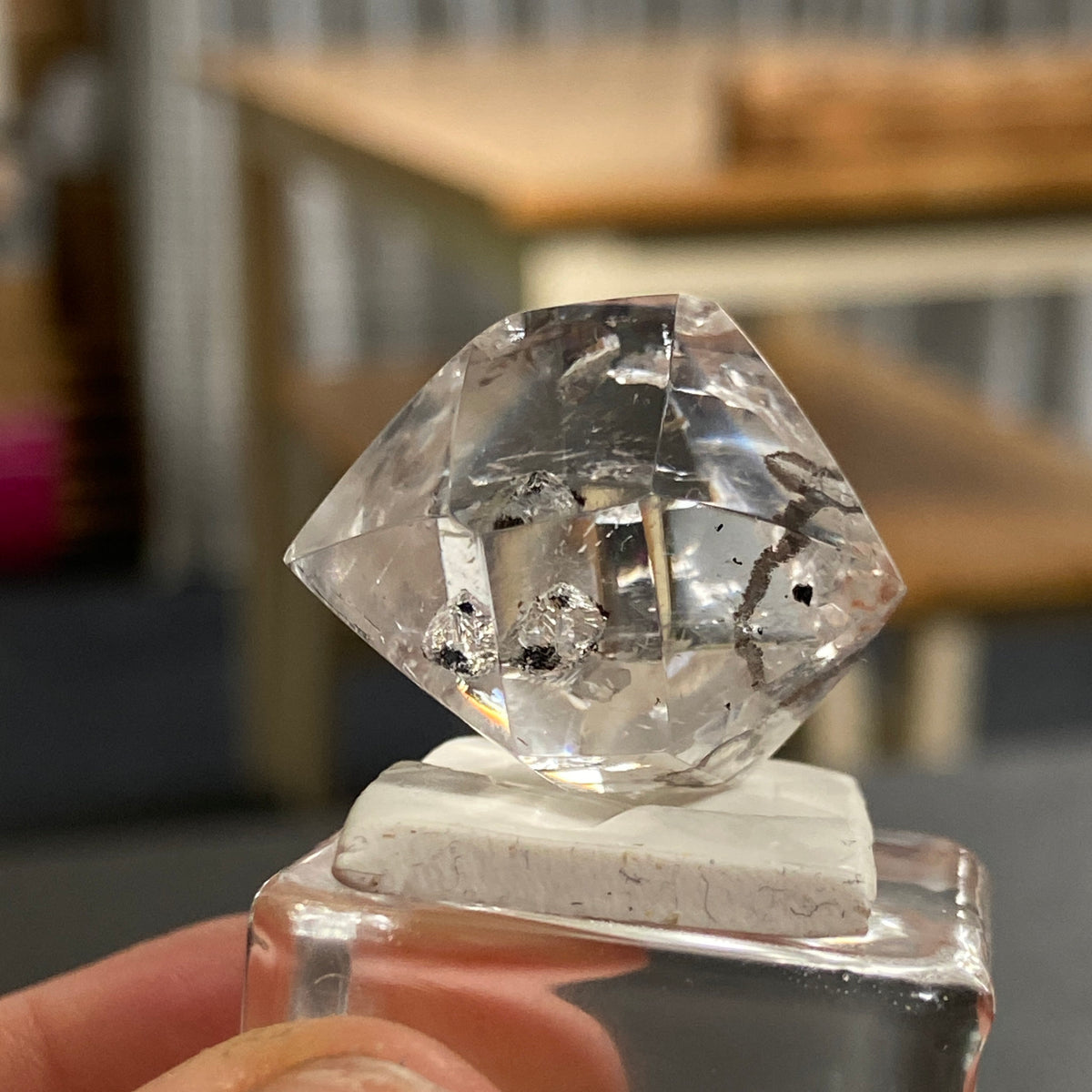 Double Terminated Quartz with Carbon and Heart Inclusion - Brazil