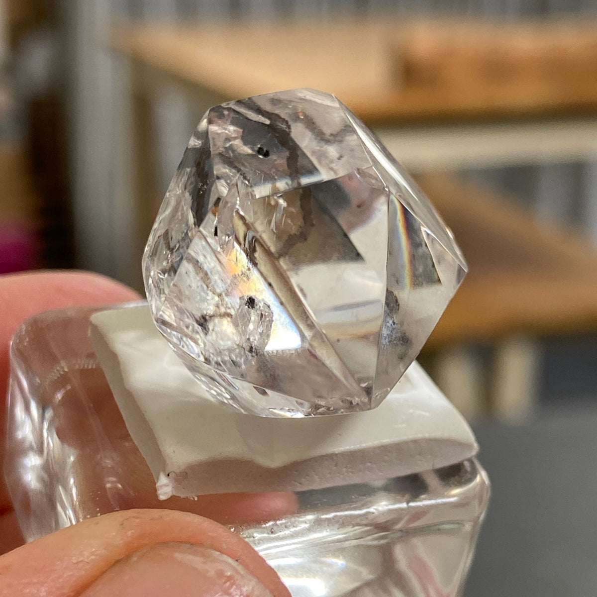 Double Terminated Quartz with Carbon and Heart Inclusion - Brazil