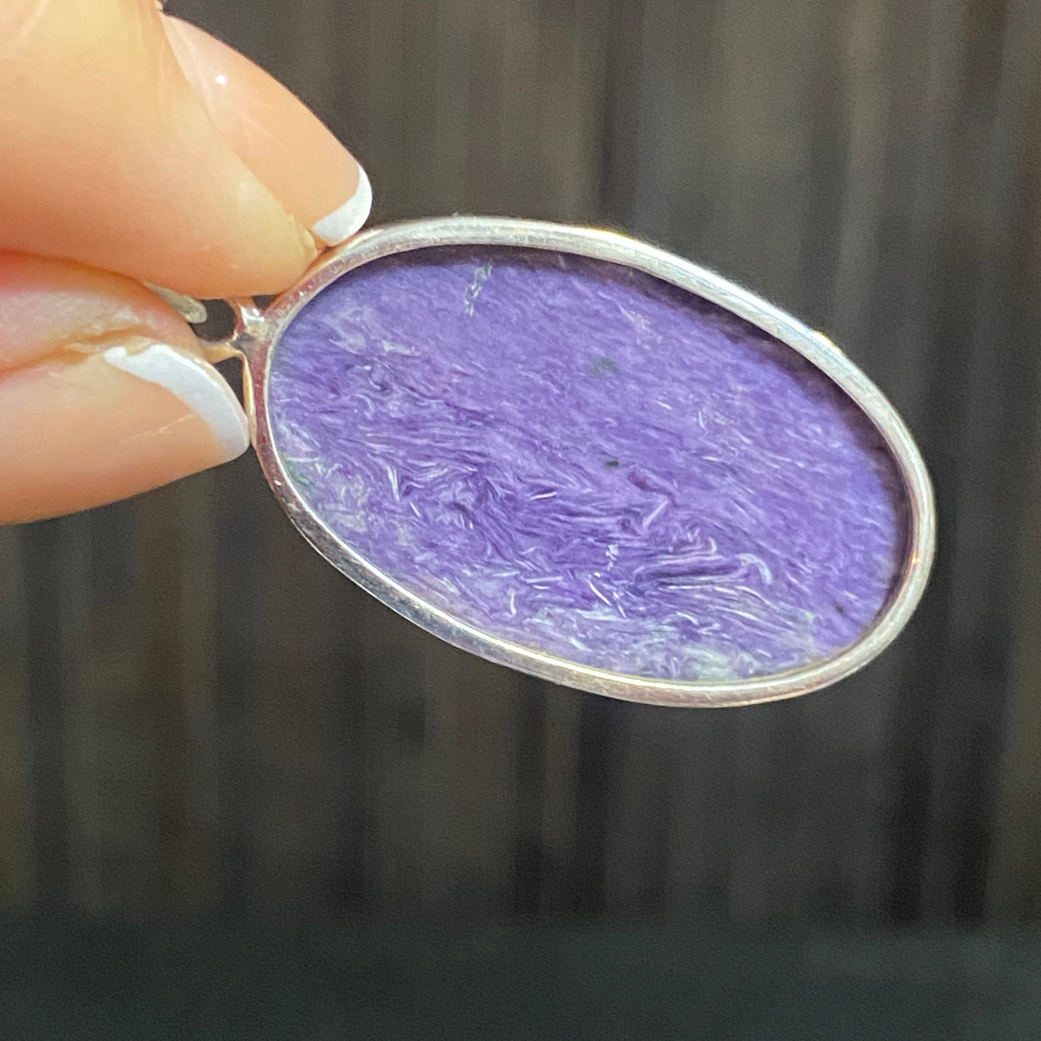 Charoite Pendant – Sterling Silver