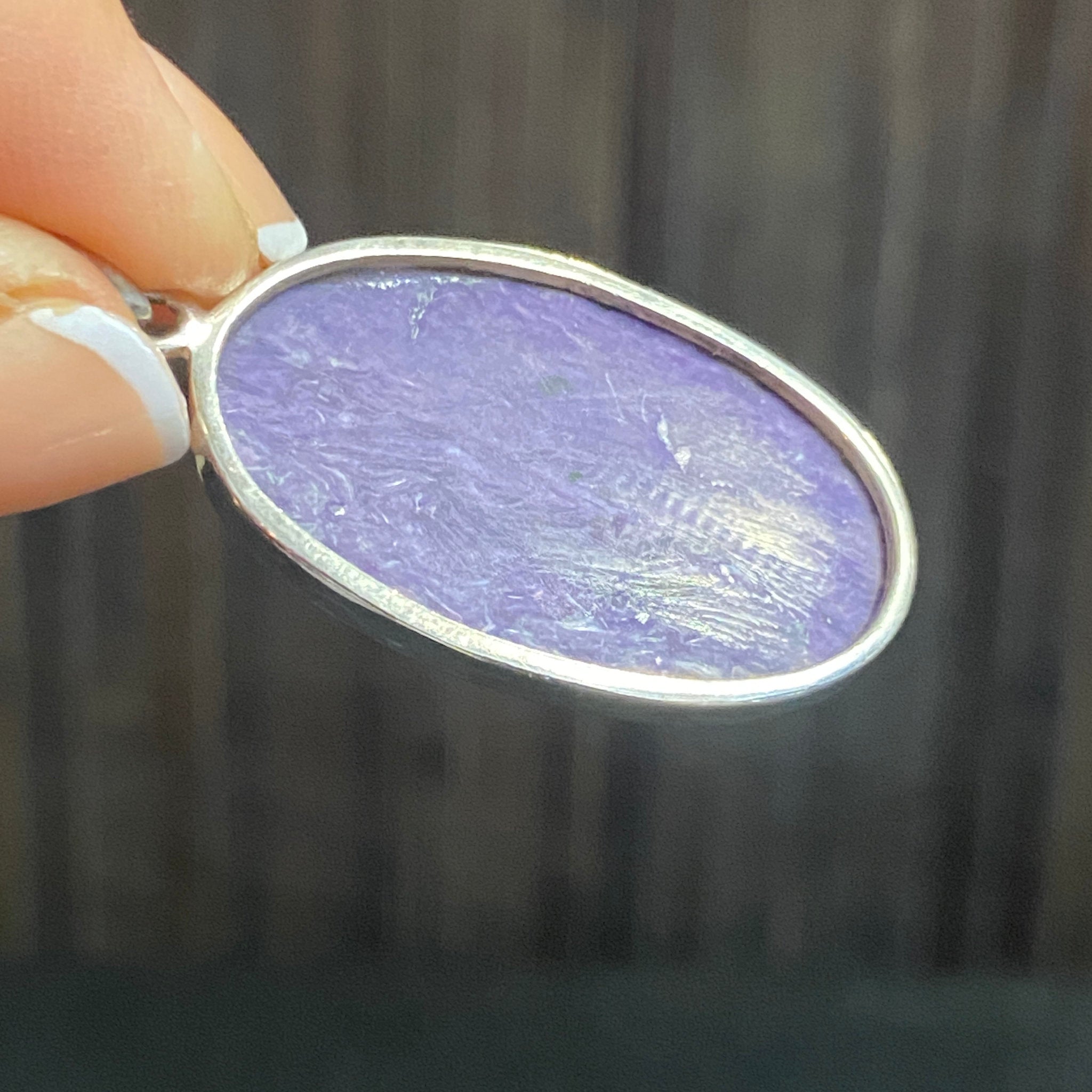 Charoite Pendant – Sterling Silver