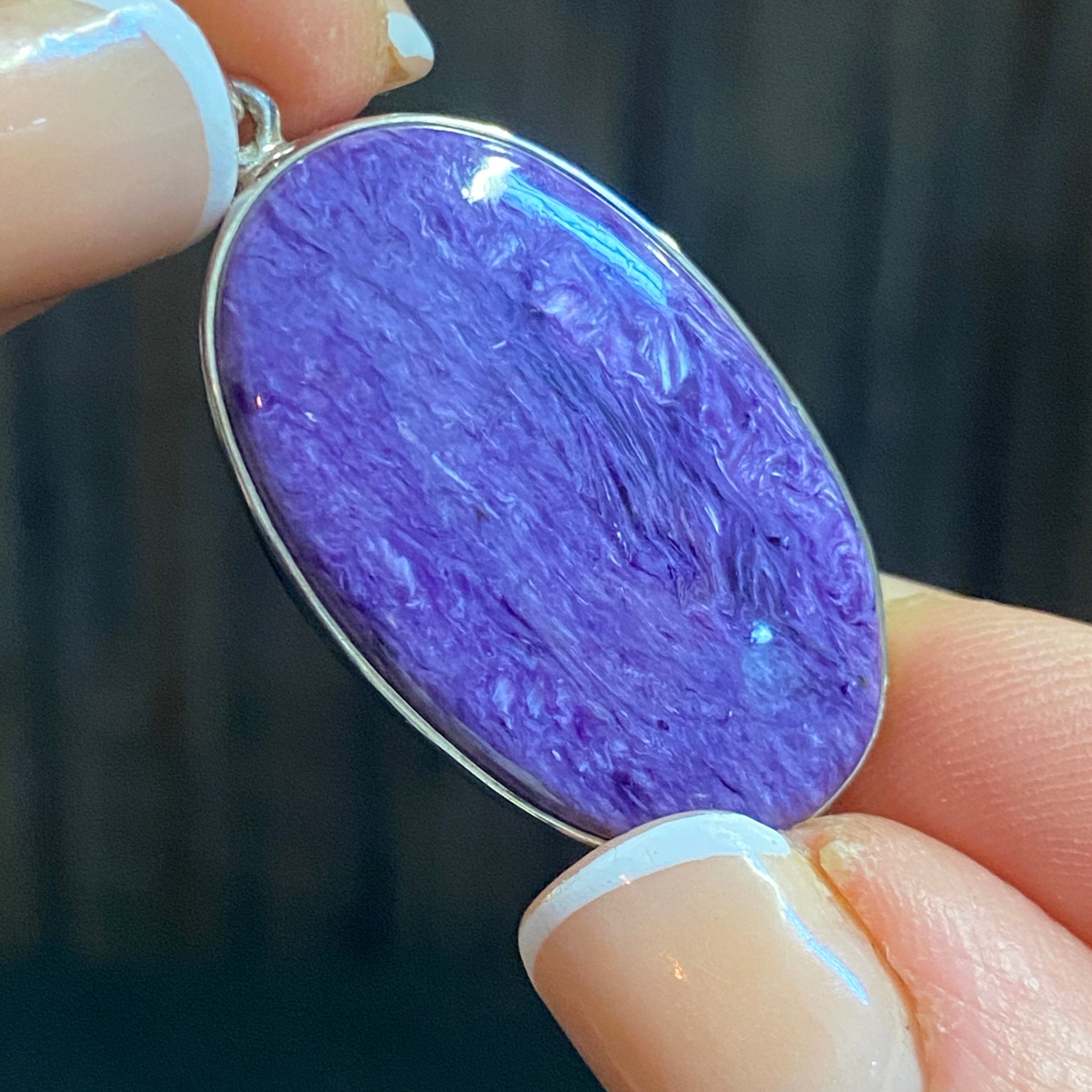 Charoite Pendant – Sterling Silver