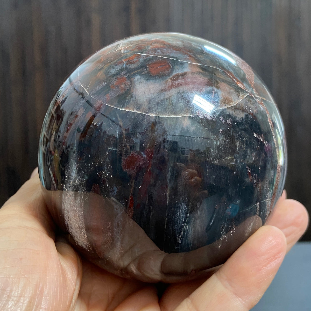 Redwood Petrified Wood Sphere – Madagascar