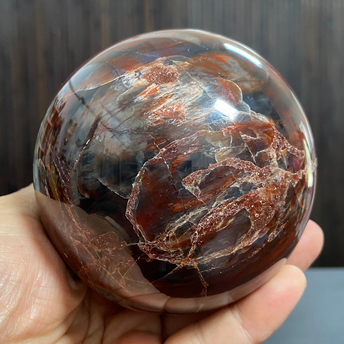 Redwood Petrified Wood Sphere – Madagascar