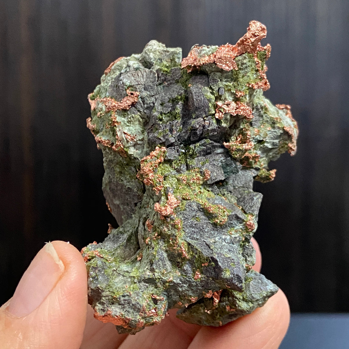 Native Copper in Green Matrix – Michigan, USA