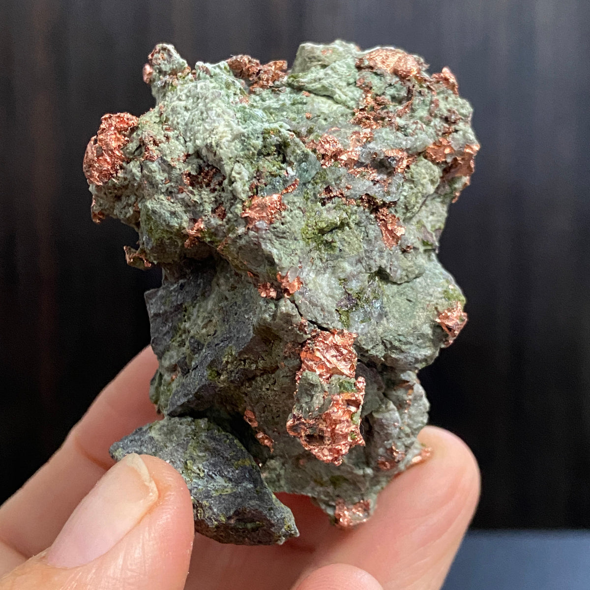 Native Copper in Green Matrix – Michigan, USA